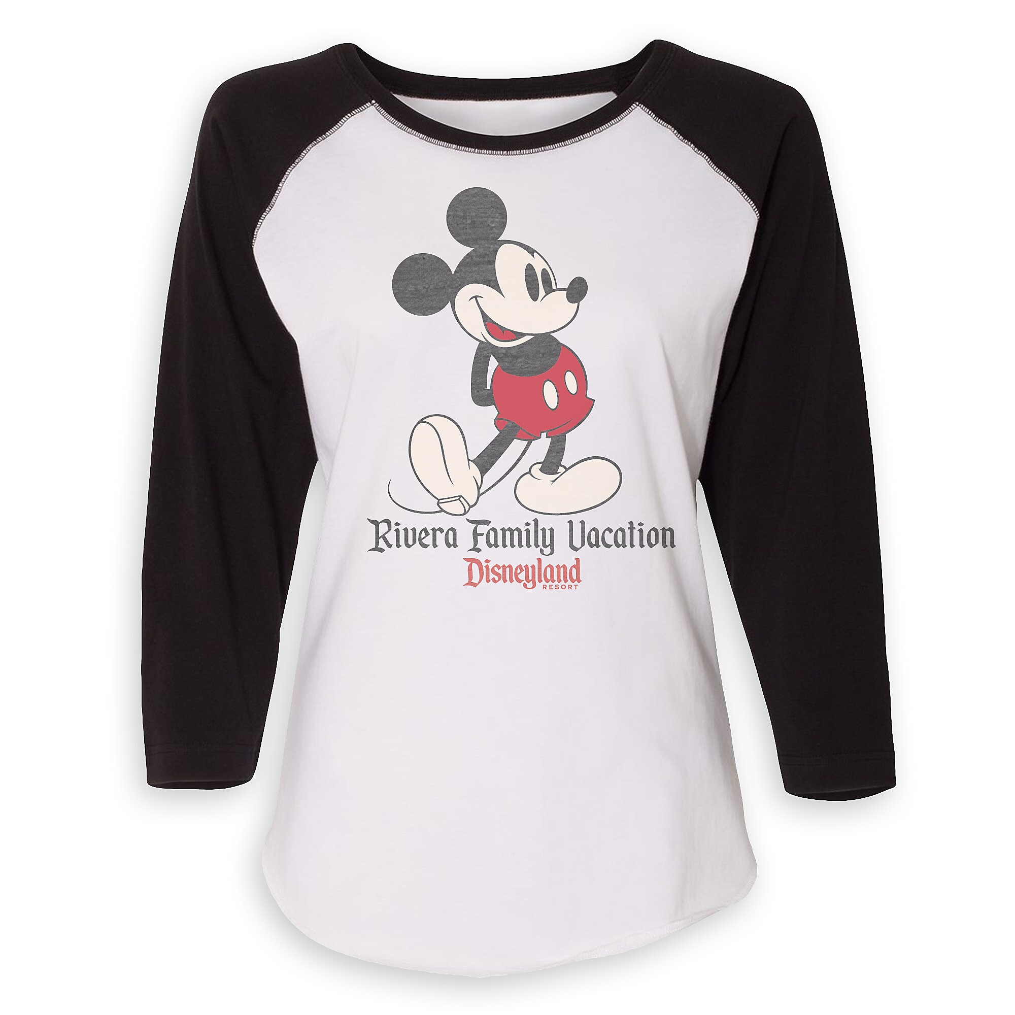 Women's Mickey Mouse Family Vacation Raglan T-Shirt - Disneyland - Customized