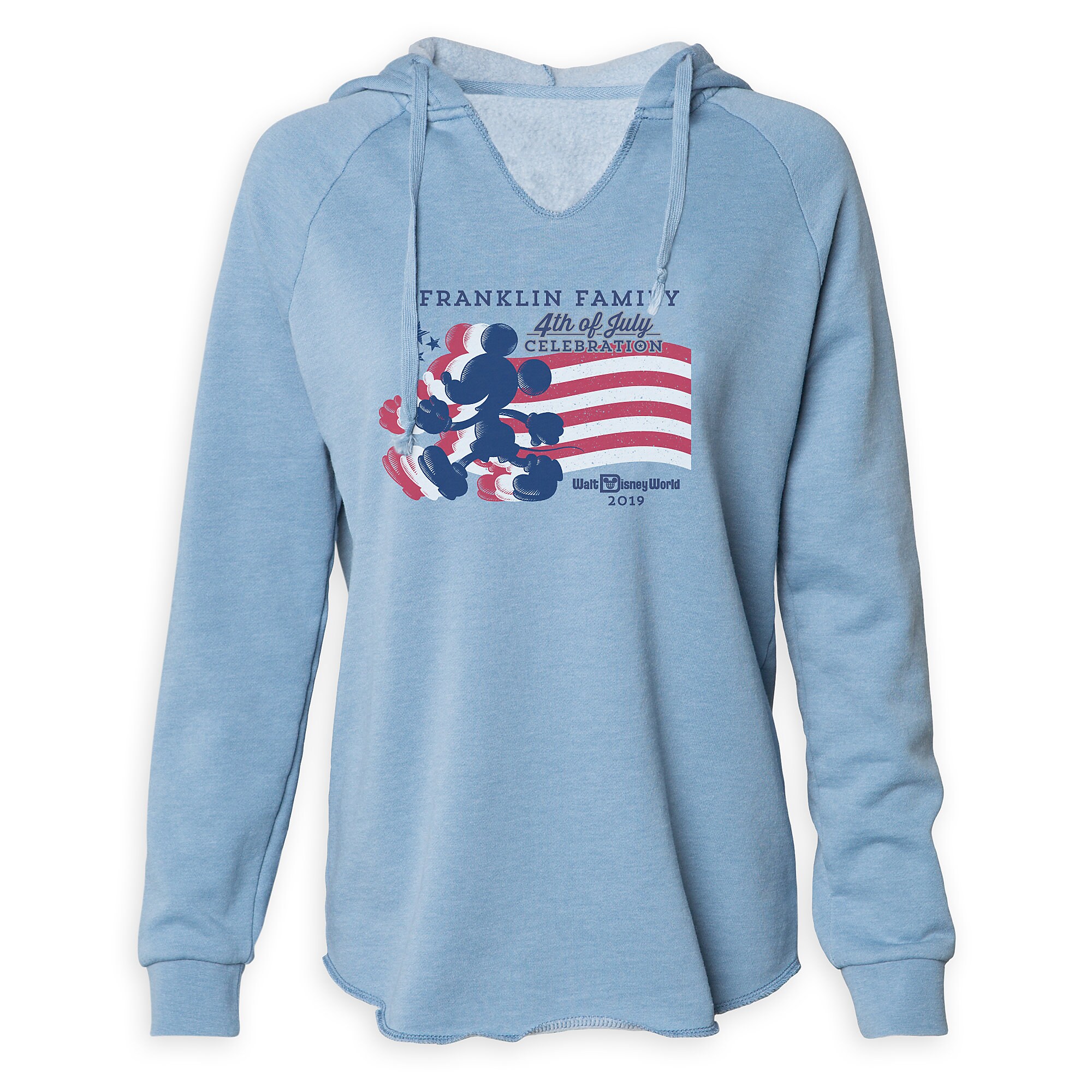 Women's Mickey Mouse Silhouette 4th of July Pullover Hoodie - Walt Disney World - Customized