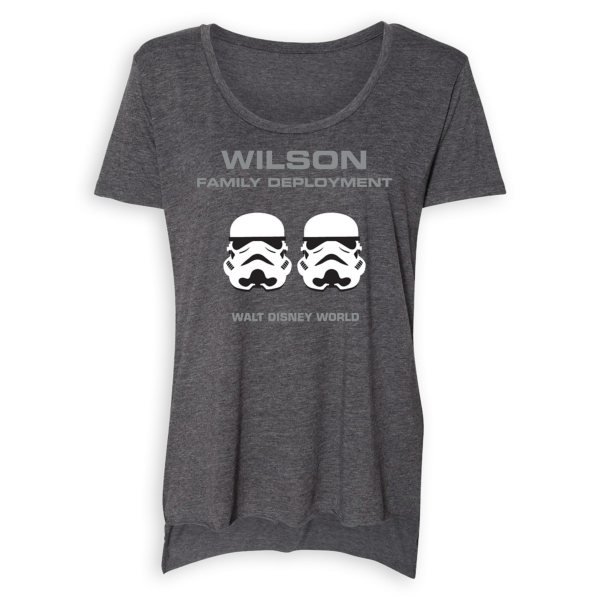 Women's Star Wars Stormtrooper Family Deployment Scoop Neck T-Shirt - Walt Disney World - Customized