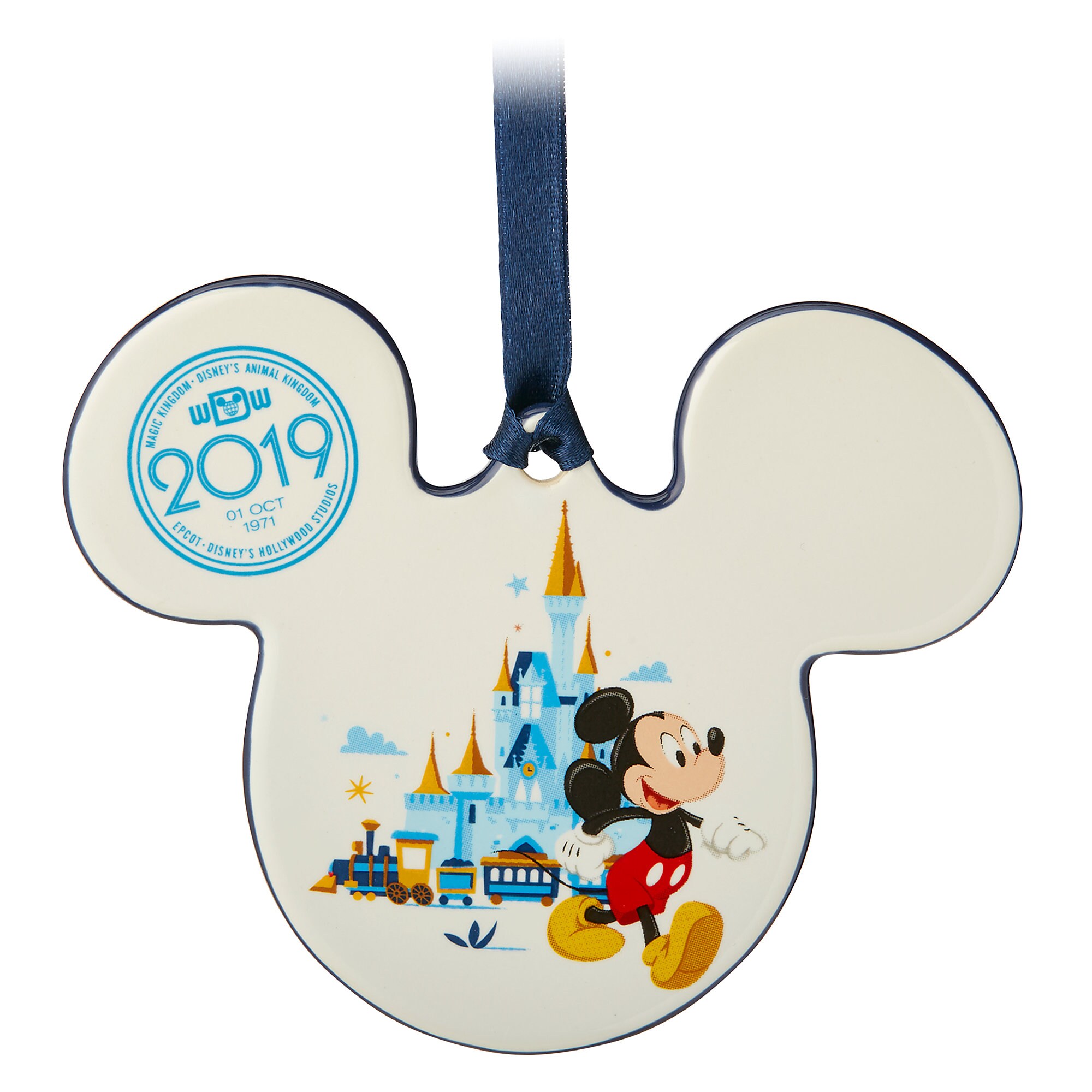 Mickey and Minnie Mouse Icon Ceramic Ornament - Walt Disney World 2019