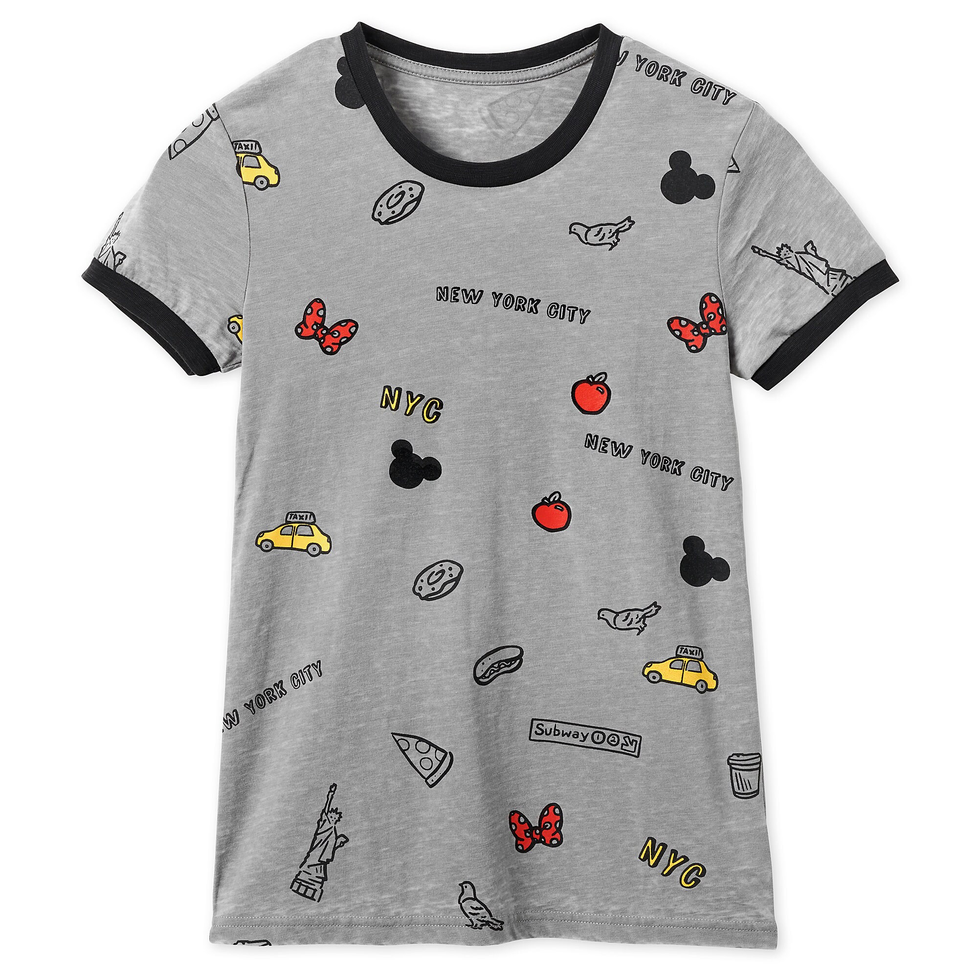 Mickey Mouse Ringer T-Shirt for Women - New York City