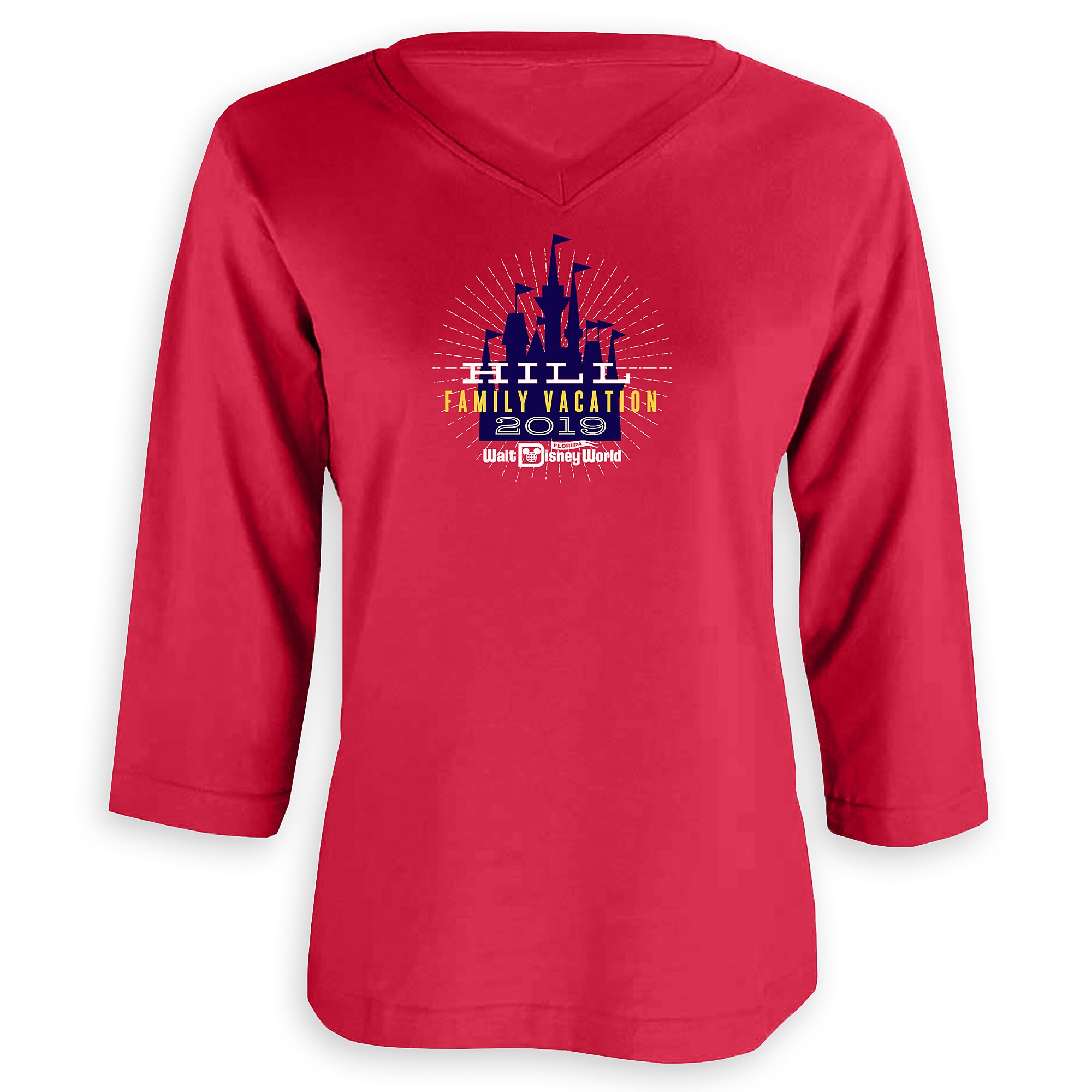 Women's Cinderella Castle Family Vacation 3/4 Sleeve Shirt