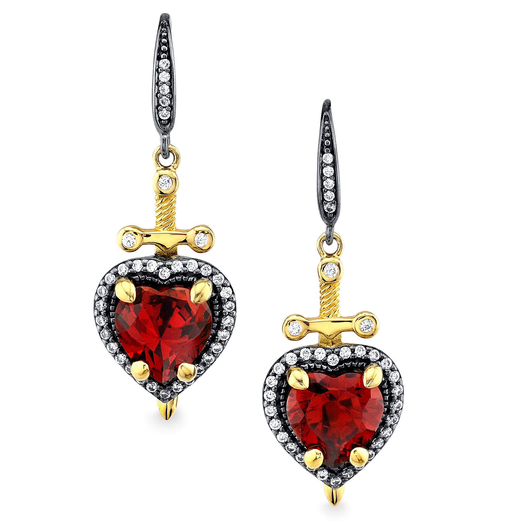 Evil Queen Dagger Heart Earrings by RockLove - Snow White and the Seven Dwarfs