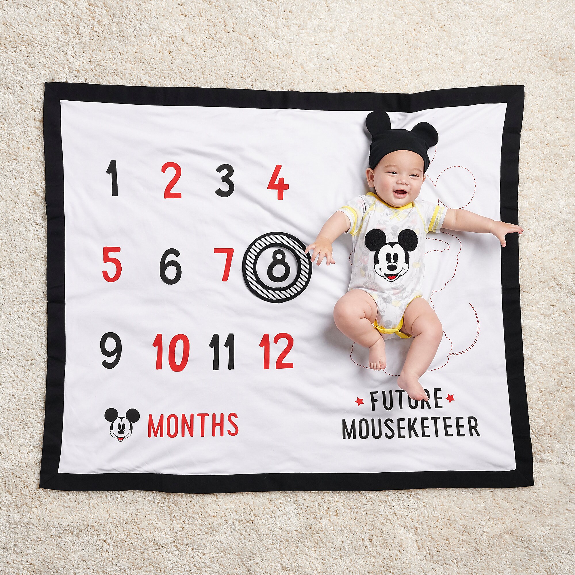 Mickey Mouse Milestone Blanket for Baby - Personalized