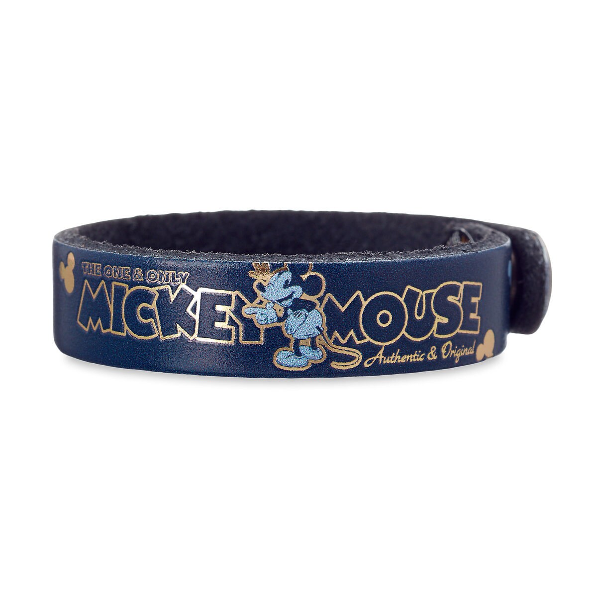 Product Image of Mickey Mouse Icon Leather Bracelet - Personalizable # 1