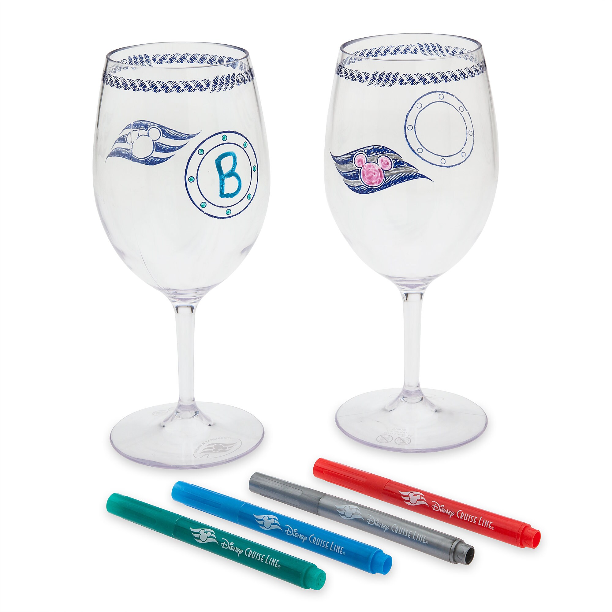 Disney Cruise Line Stemware and Marker Set