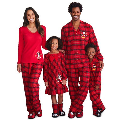 Mickey and Minnie Mouse Holiday Sleepwear for Family | shopDisney