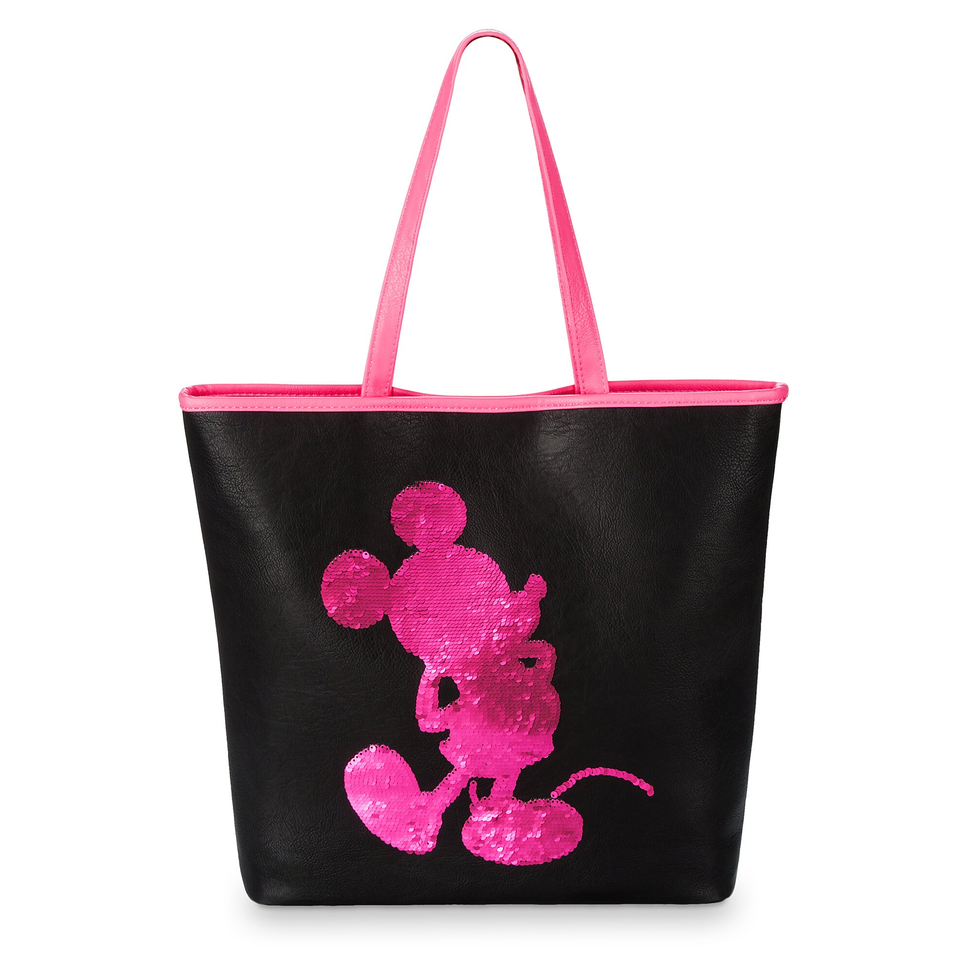 Mickey Mouse Imagination Pink Reversible Sequin Tote by Loungefly