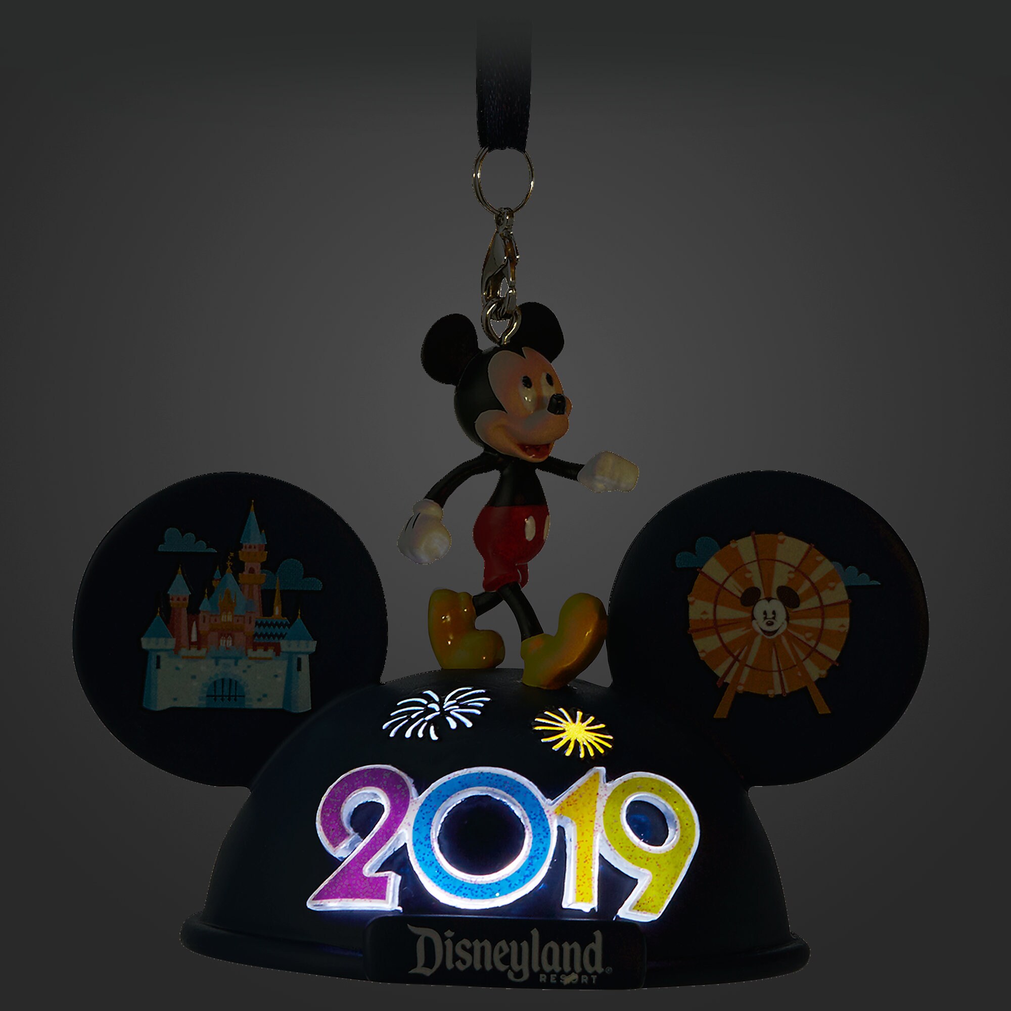 Mickey Mouse Light-Up Ear Hat Ornament - Disneyland 2019
