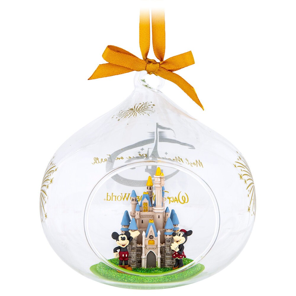 Cinderella Castle Glass Drop Ornament - Walt Disney World