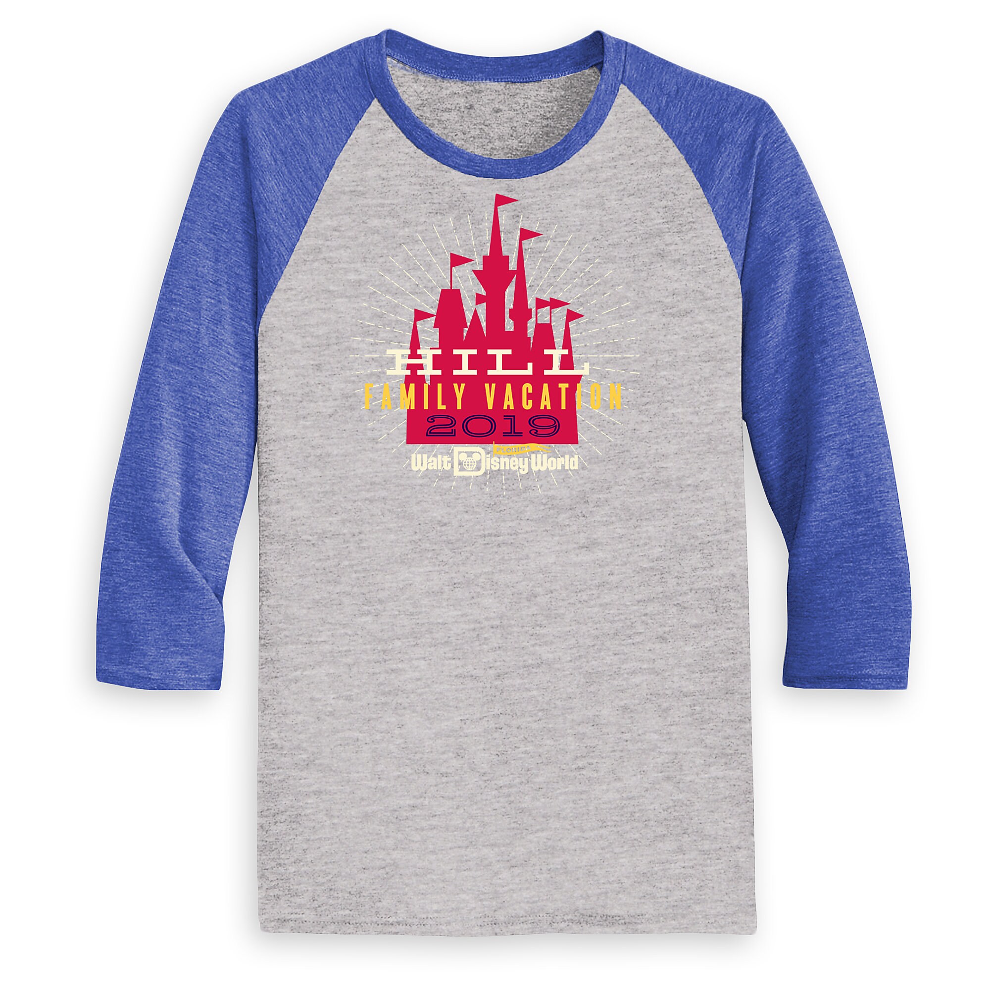 Men's Cinderella Castle Family Vacation Raglan Shirt - Walt Disney World - 2019 - Customized