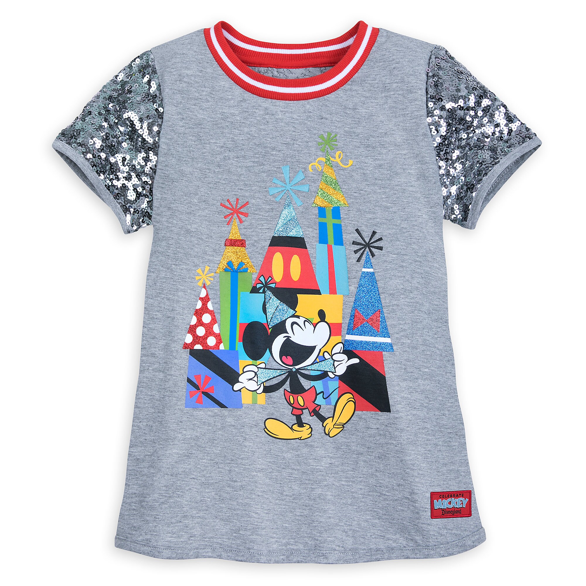 Mickey Mouse Celebration Sequin T-Shirt for Girls - Disneyland