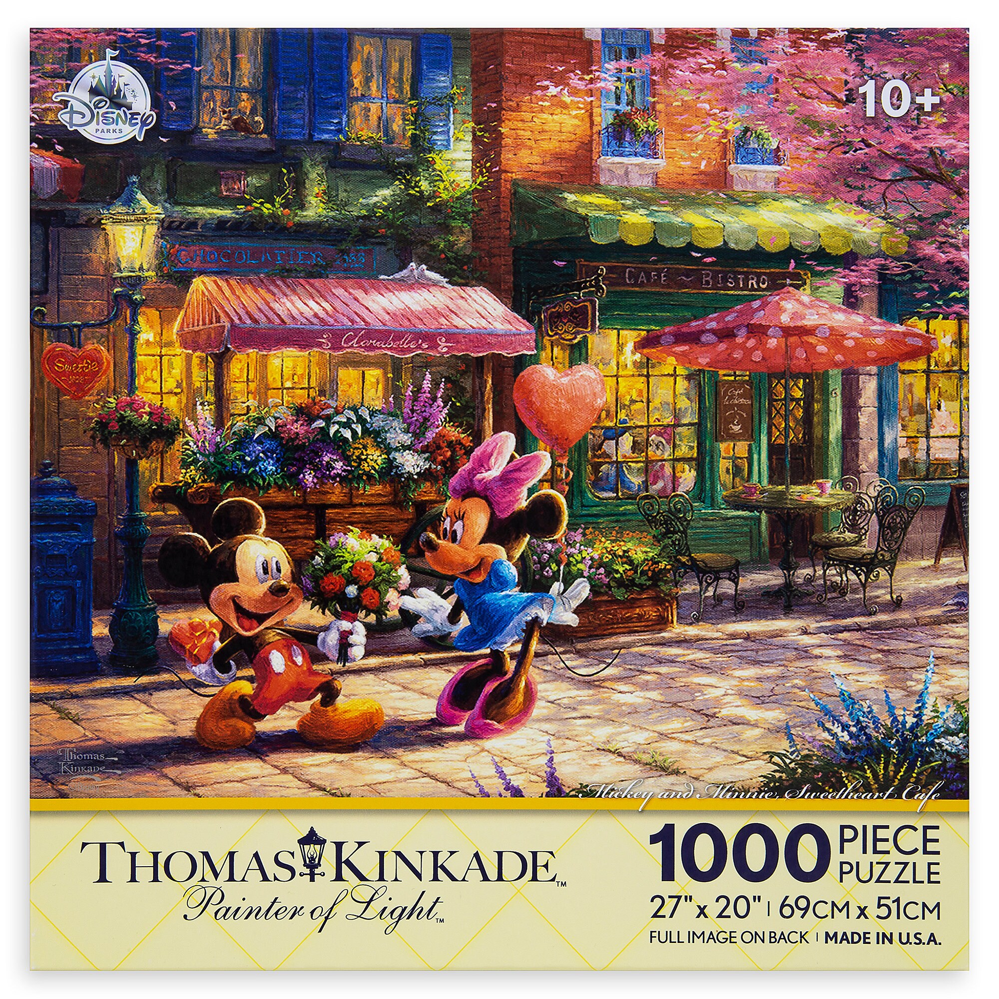 Mickey and Minnie Mouse Sweetheart Cafe Puzzle by Thomas Kinkade