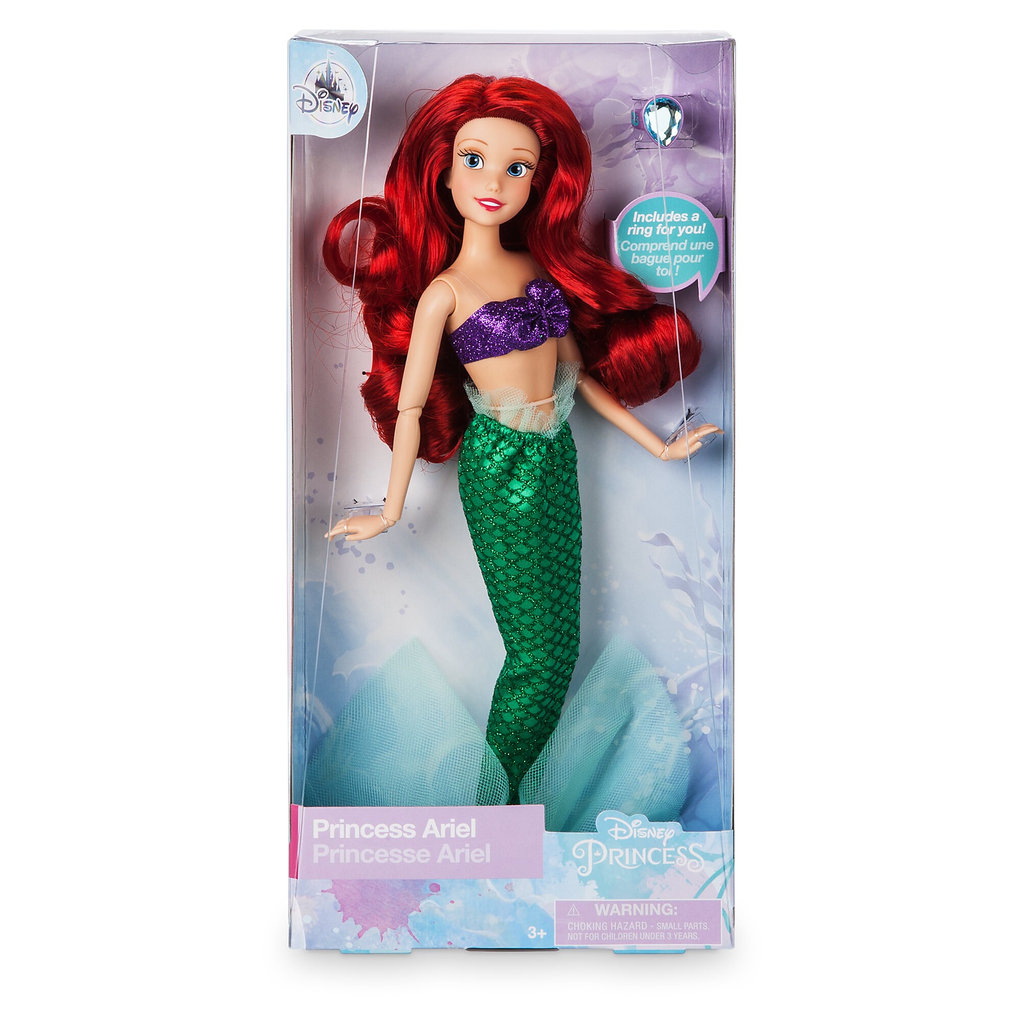 Ariel Classic Doll with Ring - The Little Mermaid - 11 1/2''