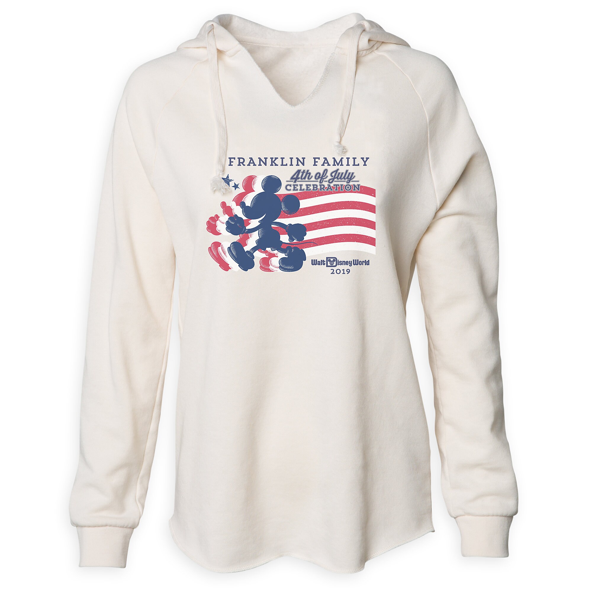 Women's Mickey Mouse Silhouette 4th of July Pullover Hoodie - Walt Disney World - Customized