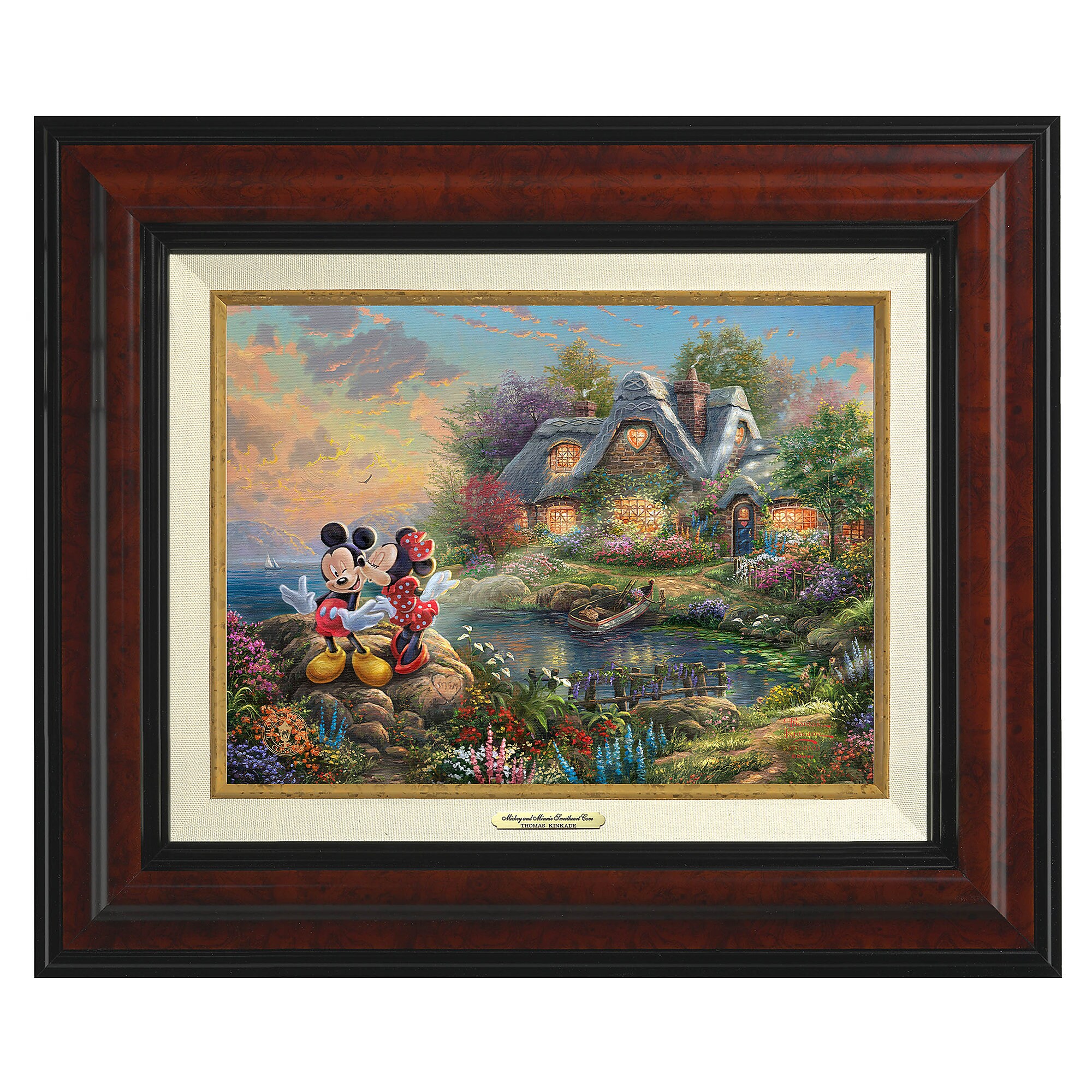 ''Mickey and Minnie Sweetheart Cove'' Canvas Classic by Thomas Kinkade Studios