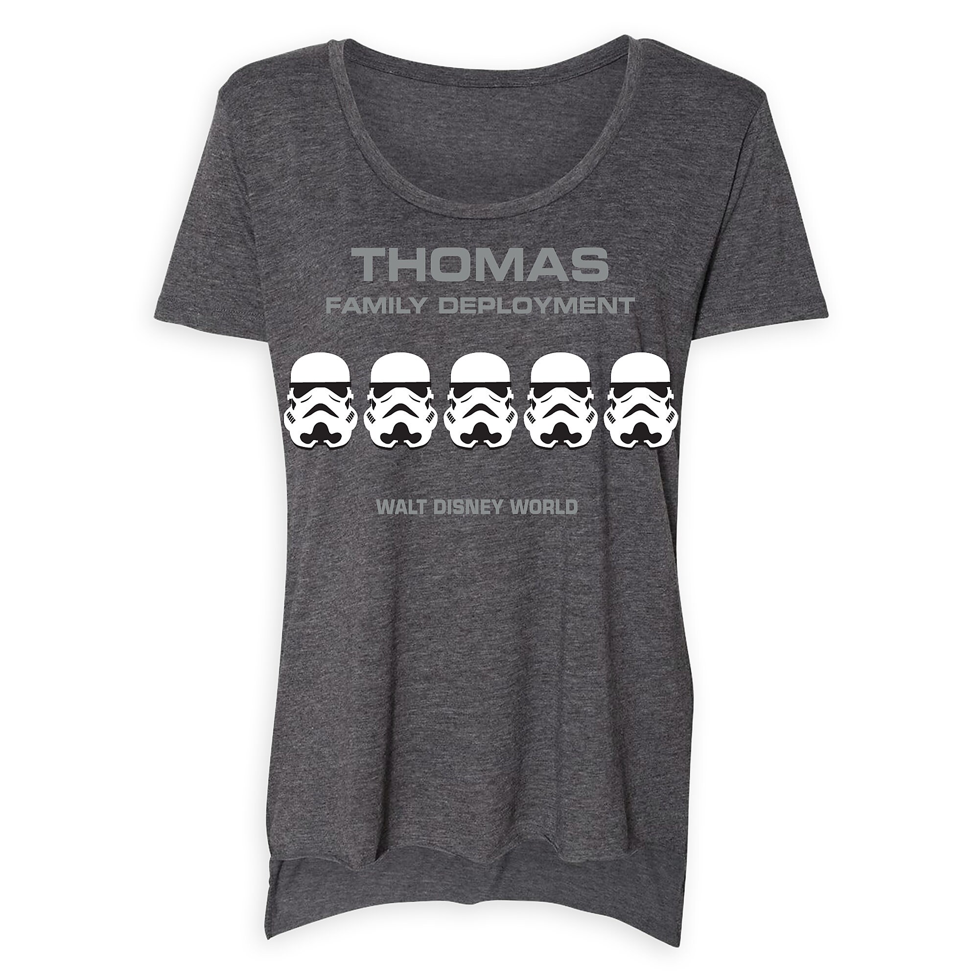 Women's Star Wars Stormtrooper Family Deployment Scoop Neck T-Shirt - Walt Disney World - Customized