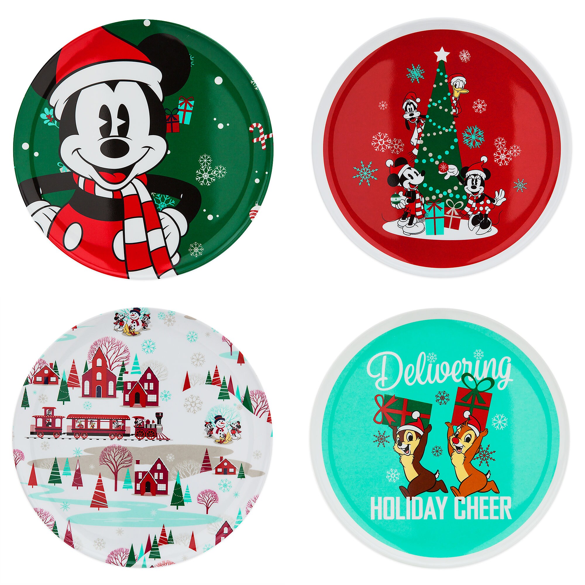 Mickey Mouse and Friends Holiday Plate Set