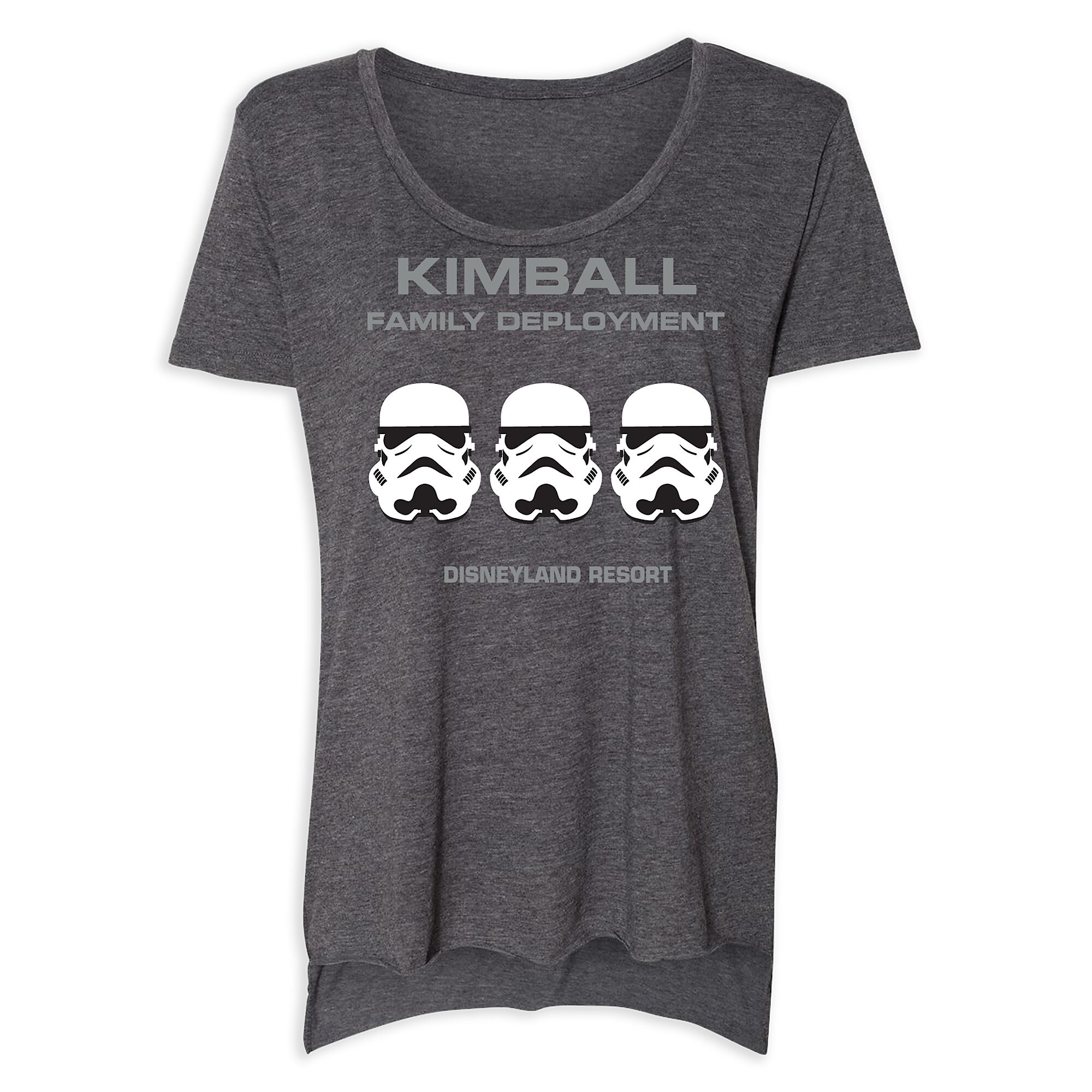 Women's Star Wars Stormtrooper Family Deployment Scoop Neck T-Shirt - Disneyland - Customized
