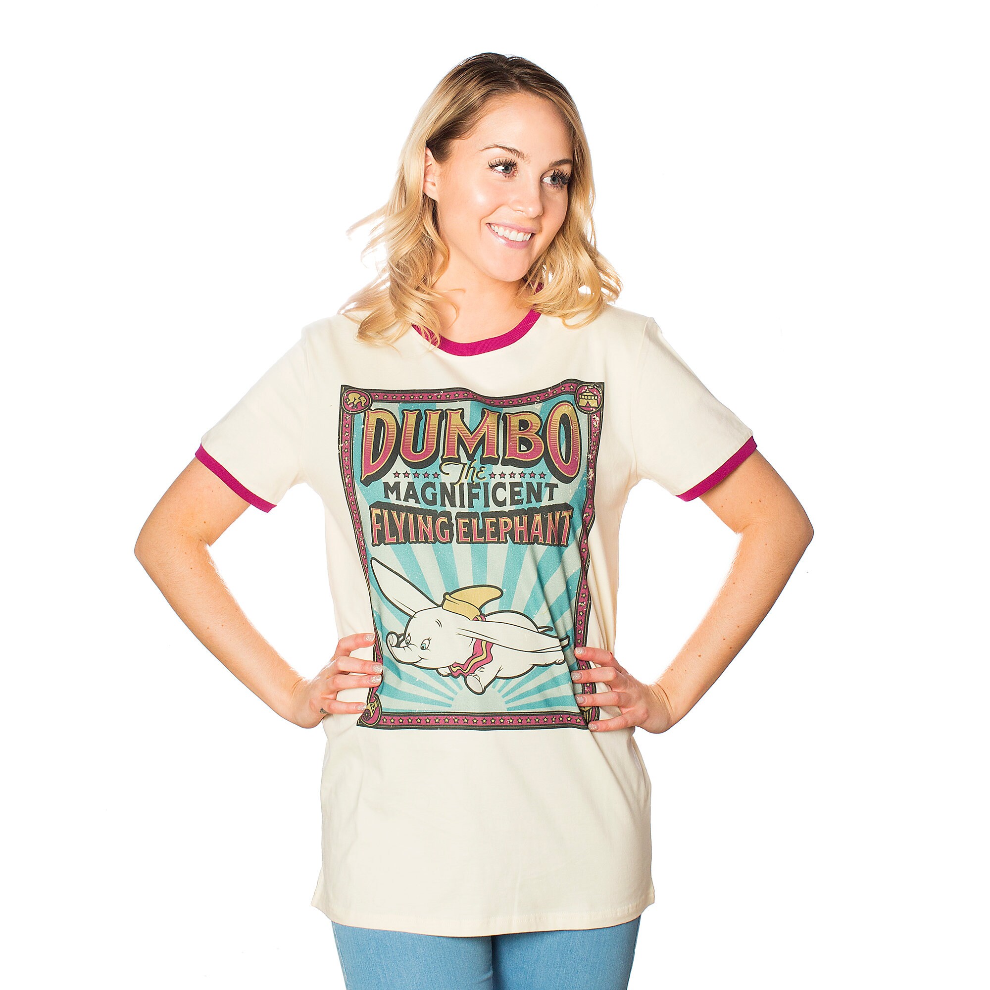 Dumbo Ringer T-Shirt for Adults by Cakeworthy