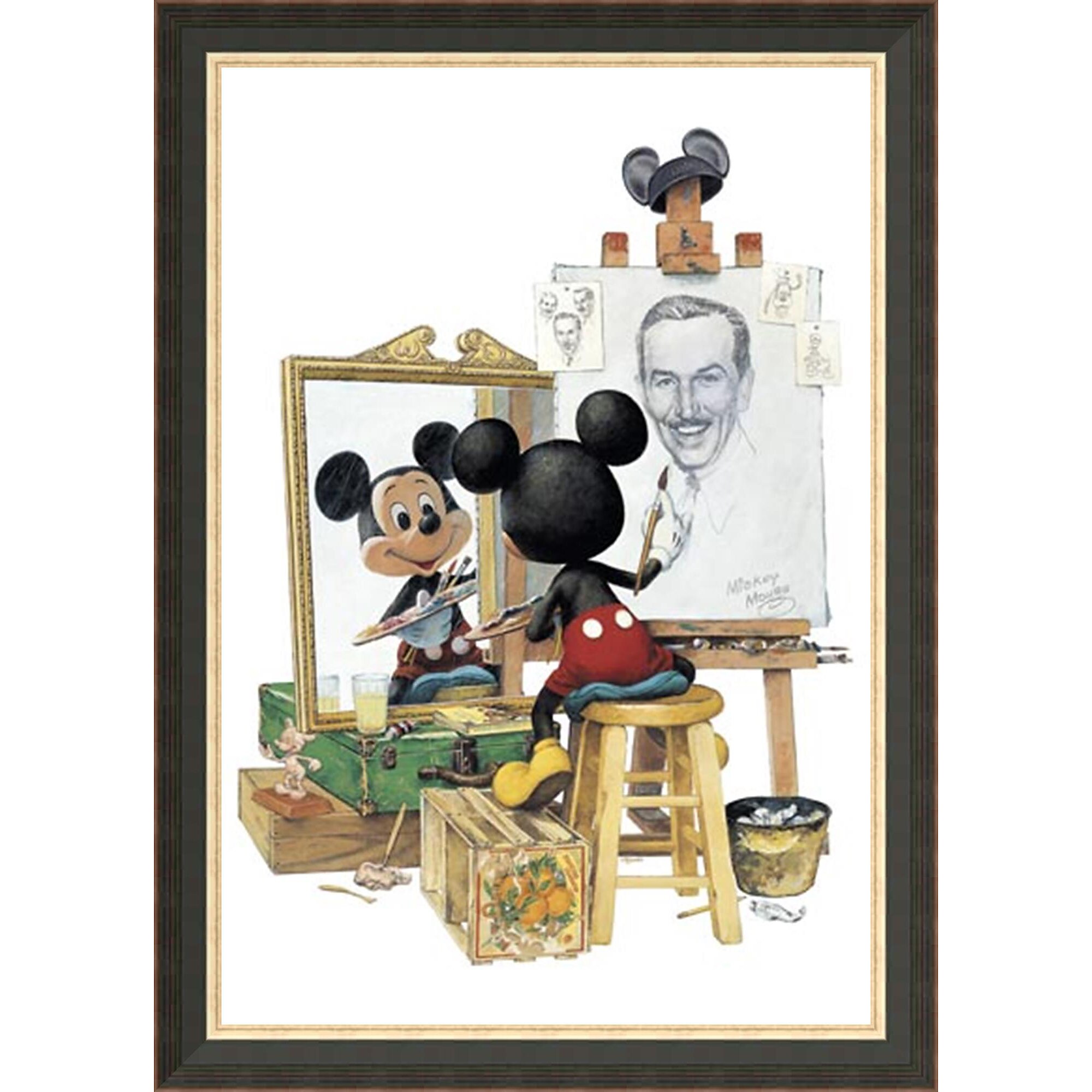 Walt Disney ''Triple Self Portrait'' by Charles Boyer