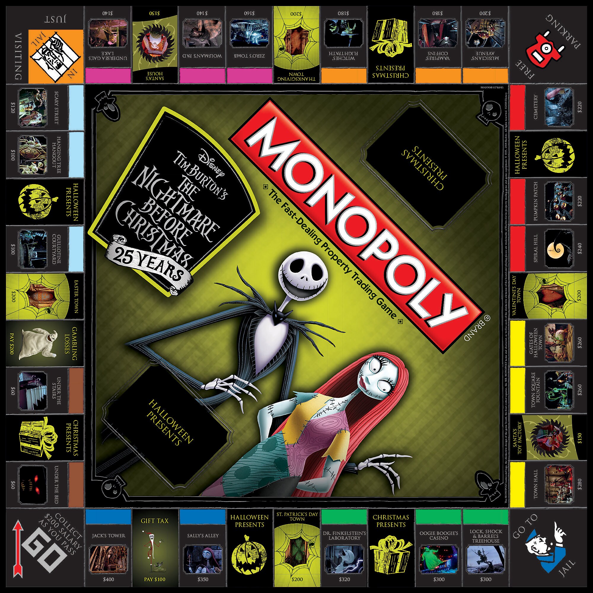 The Nightmare Before Christmas 25th Anniversary Monopoly Game