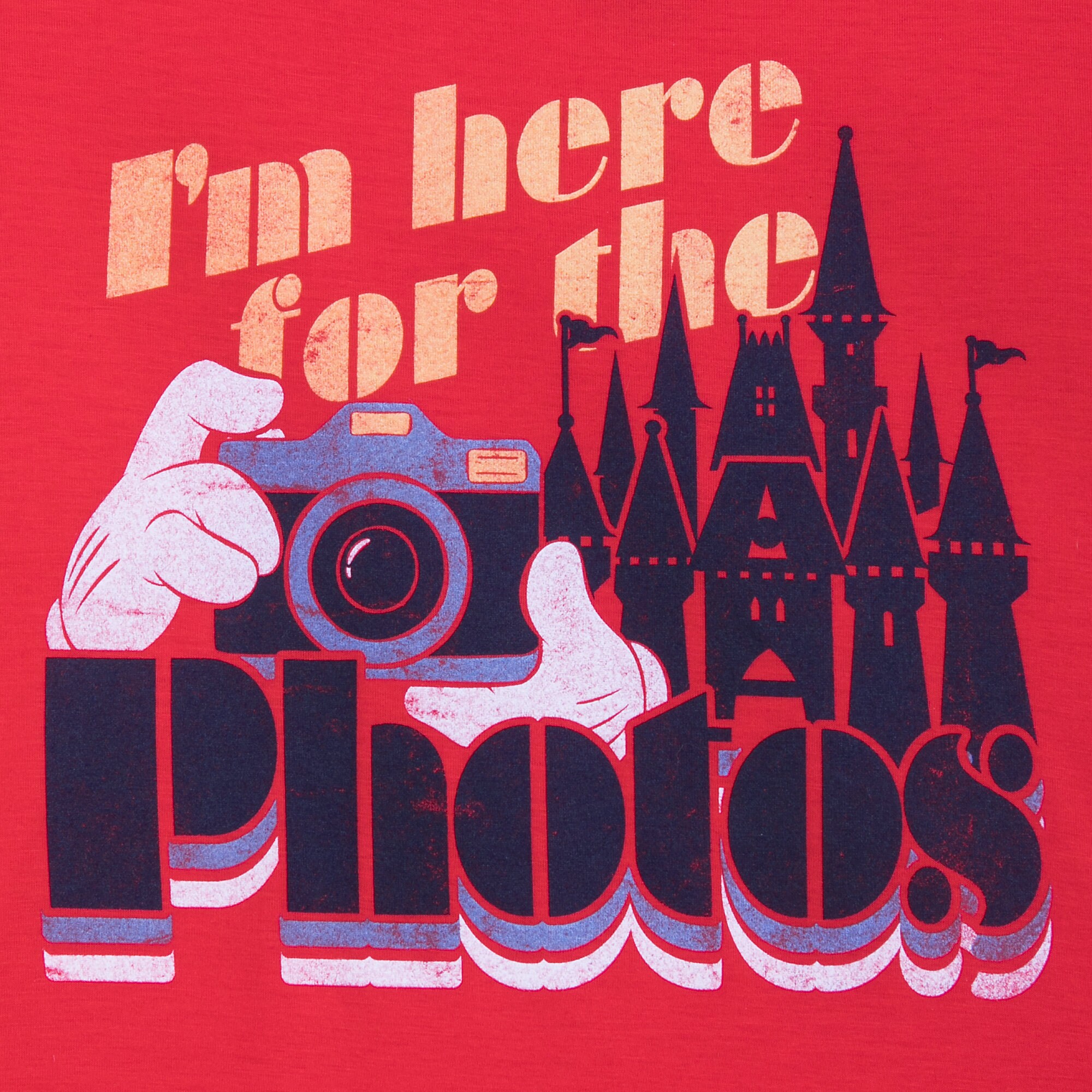 Disney Parks ''I'm here for the Photos'' Ringer T-Shirt for Women