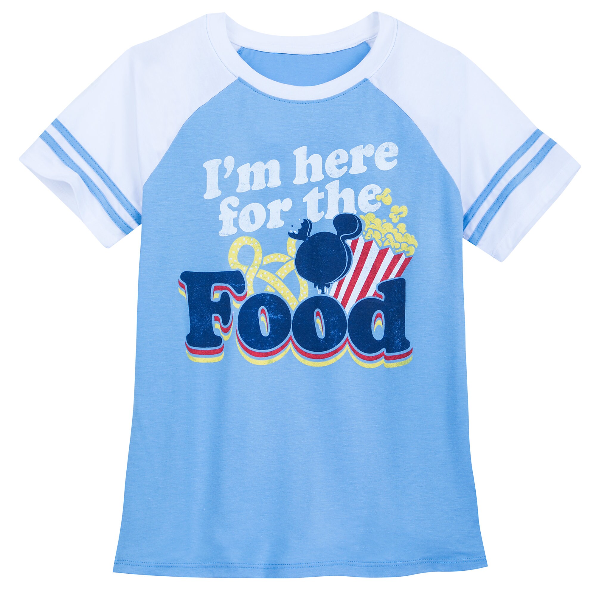 Disney Parks ''I'm here for the Food'' Football T-Shirt for Women