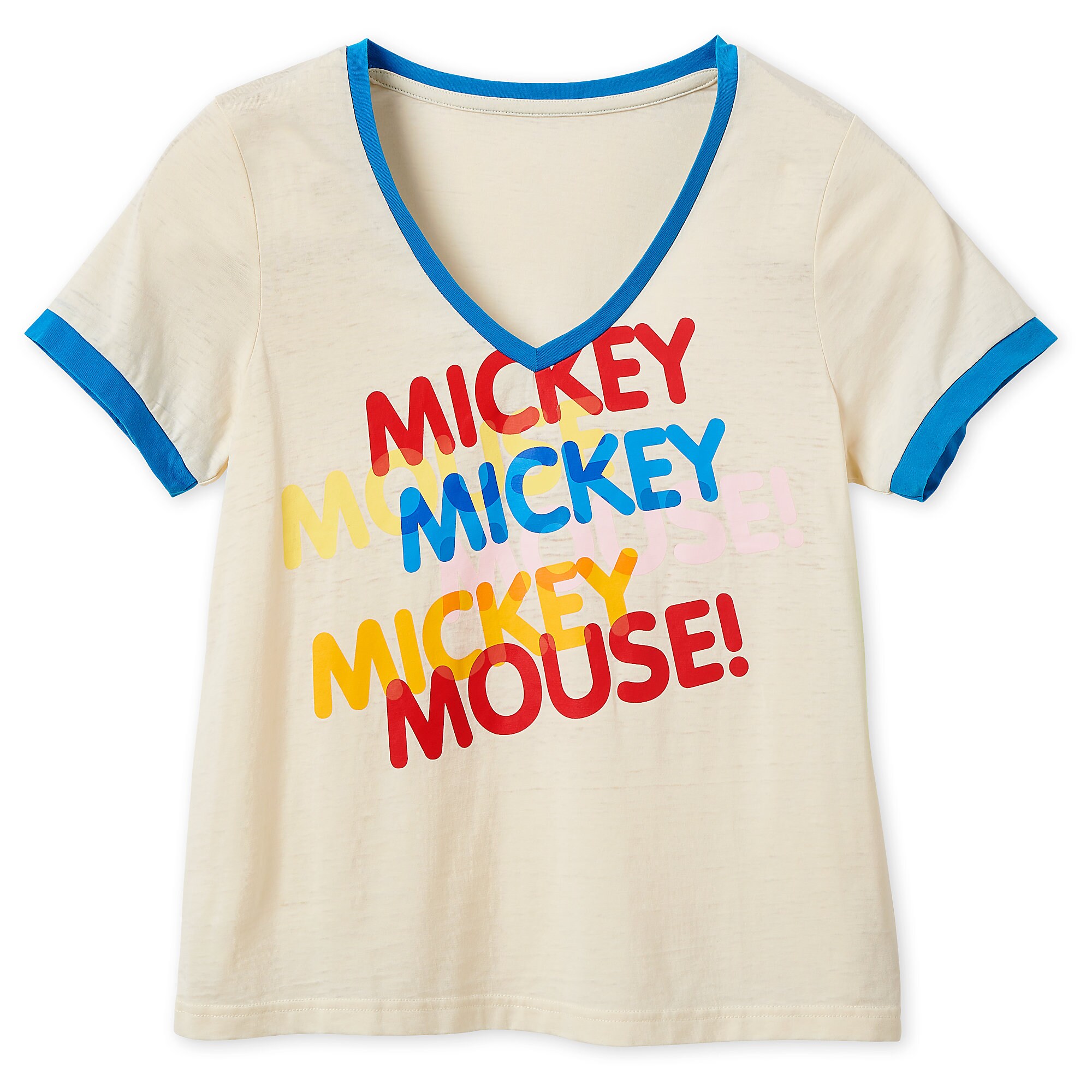 Mickey Mouse Vintage Ringer T-Shirt for Women