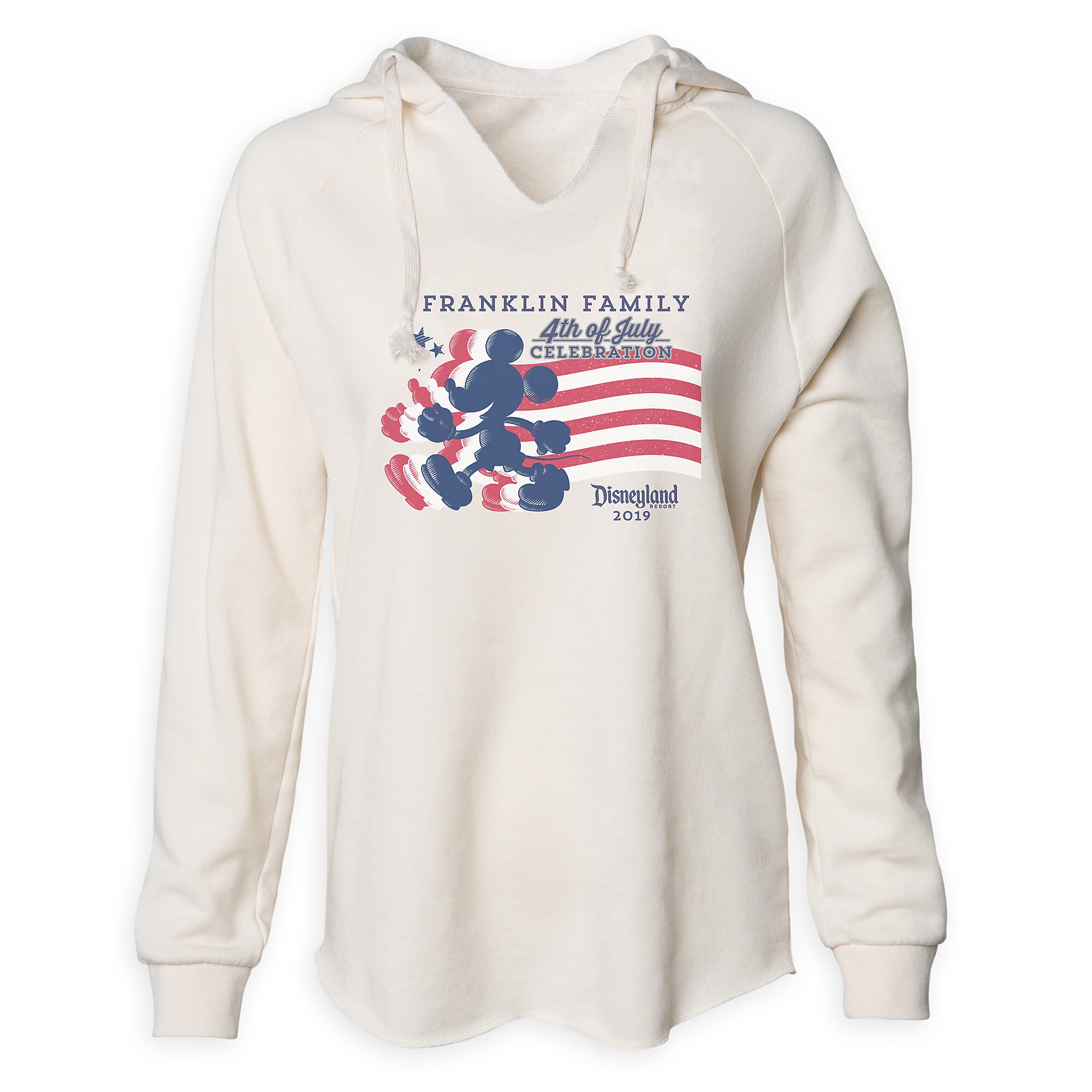 Women's Mickey Mouse Silhouette 4th of July Pullover Hoodie - Disneyland - Customized