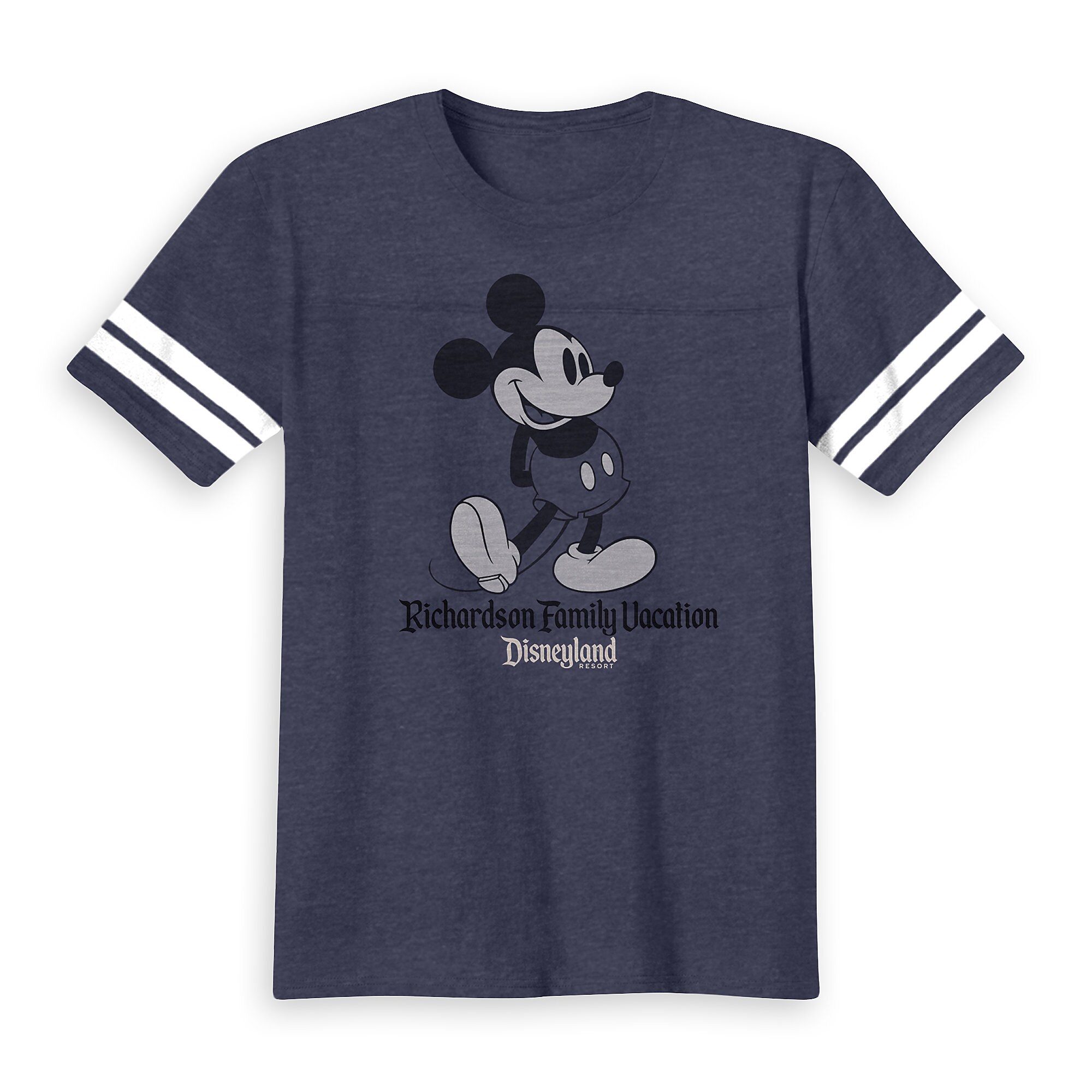 Kids' Mickey Mouse Family Vacation Heathered Football T-Shirt - Disneyland - Customized