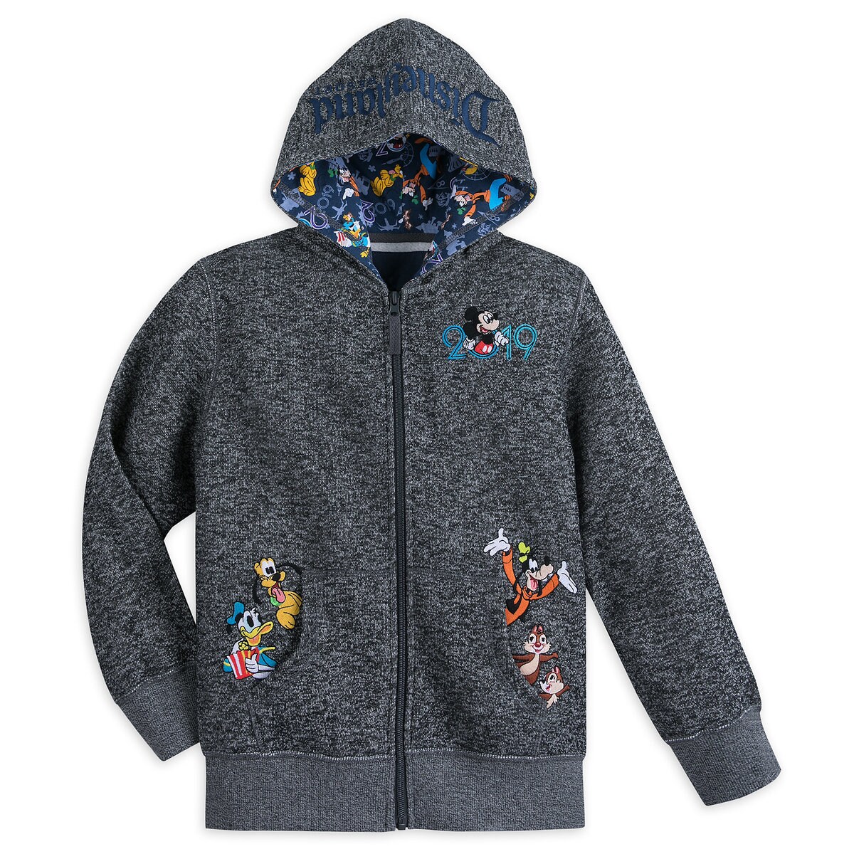 Product Image of Mickey Mouse and Friends Knit Hoodie for Boys - Disneyland 2019 # 1