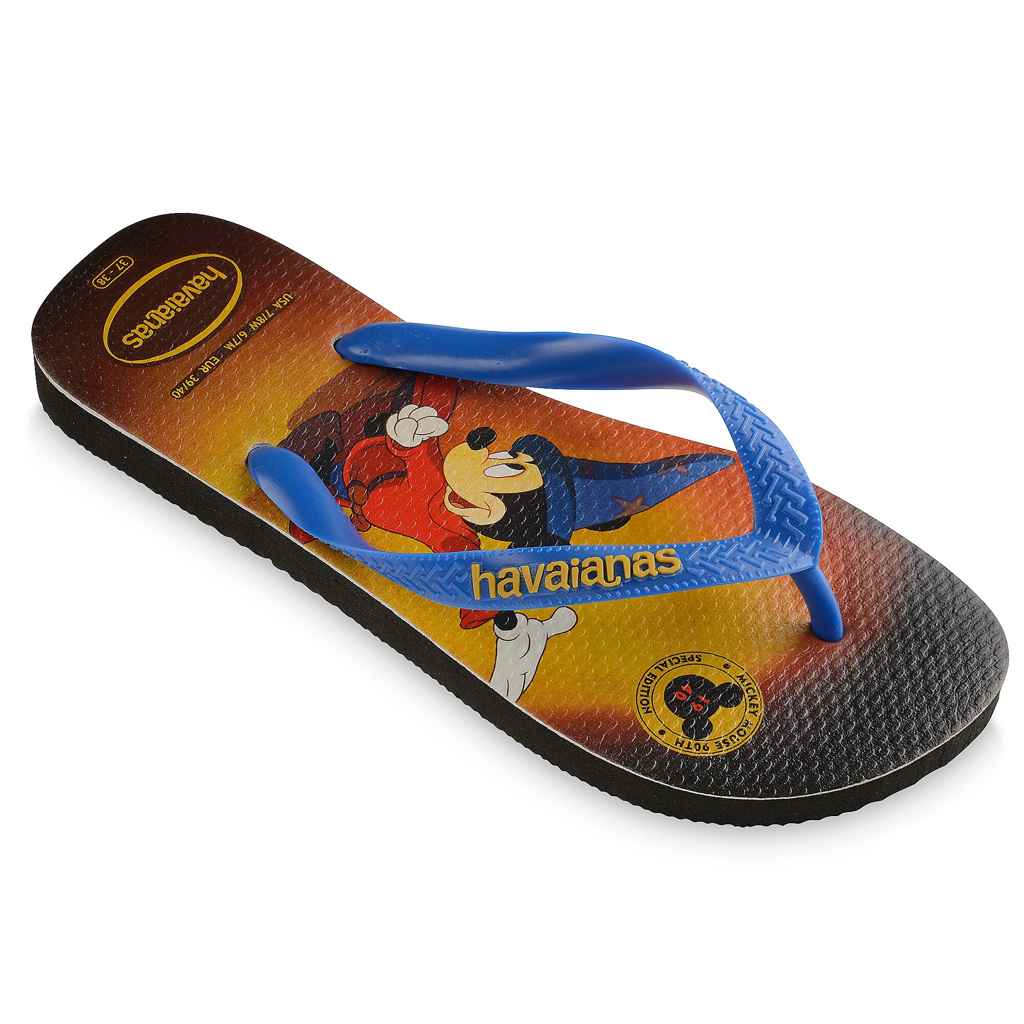 Sorcerer Mickey Mouse Flip Flops for Adults by Havaianas - 1940s