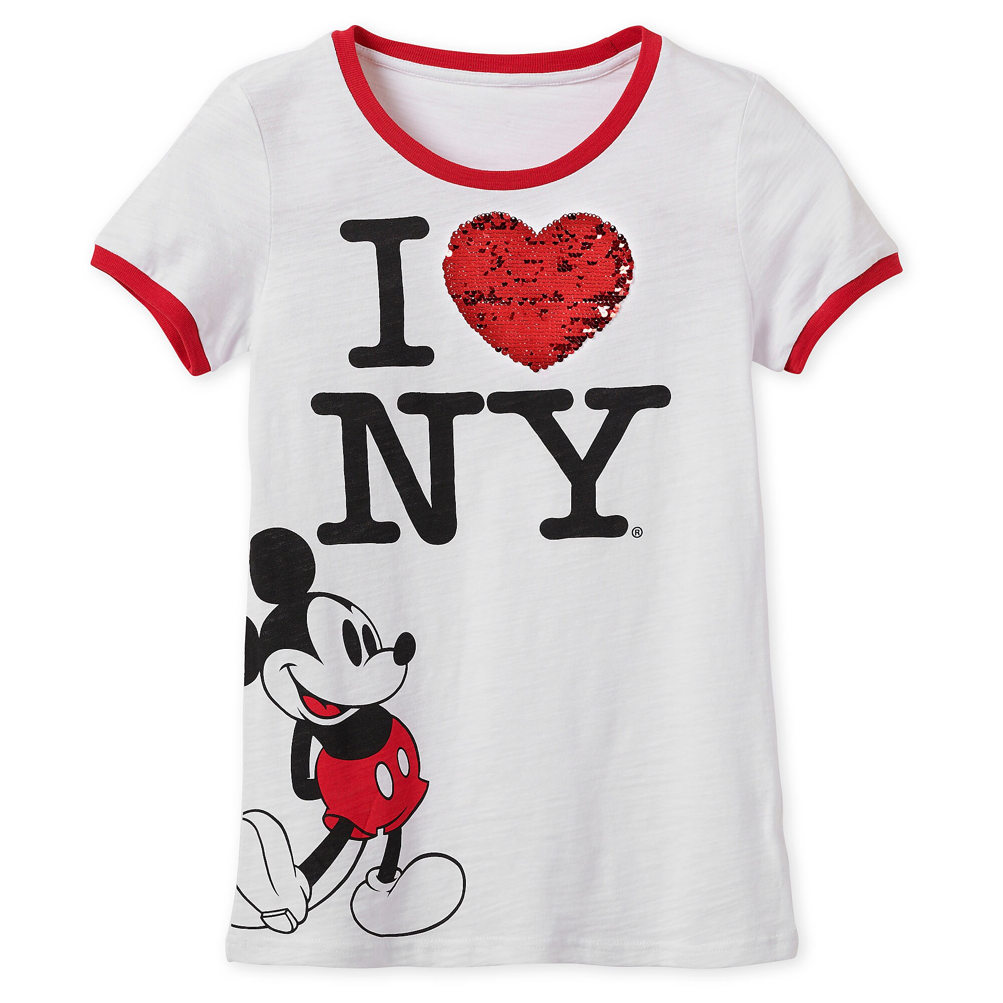 Mickey Mouse Reversible Sequin T-Shirt for Women - New York City