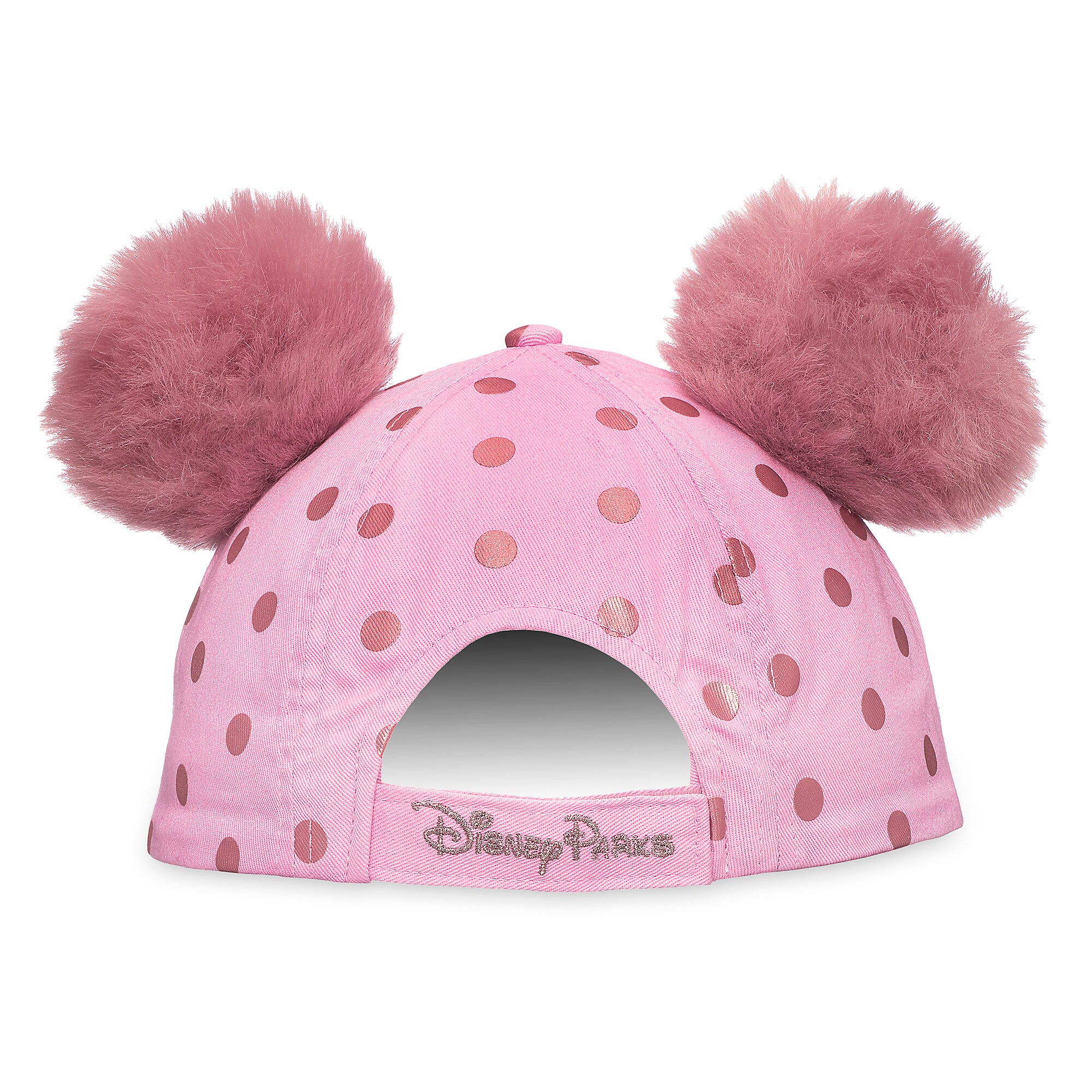 Minnie Mouse Polka Dot Pom Pom Baseball Cap - Pink