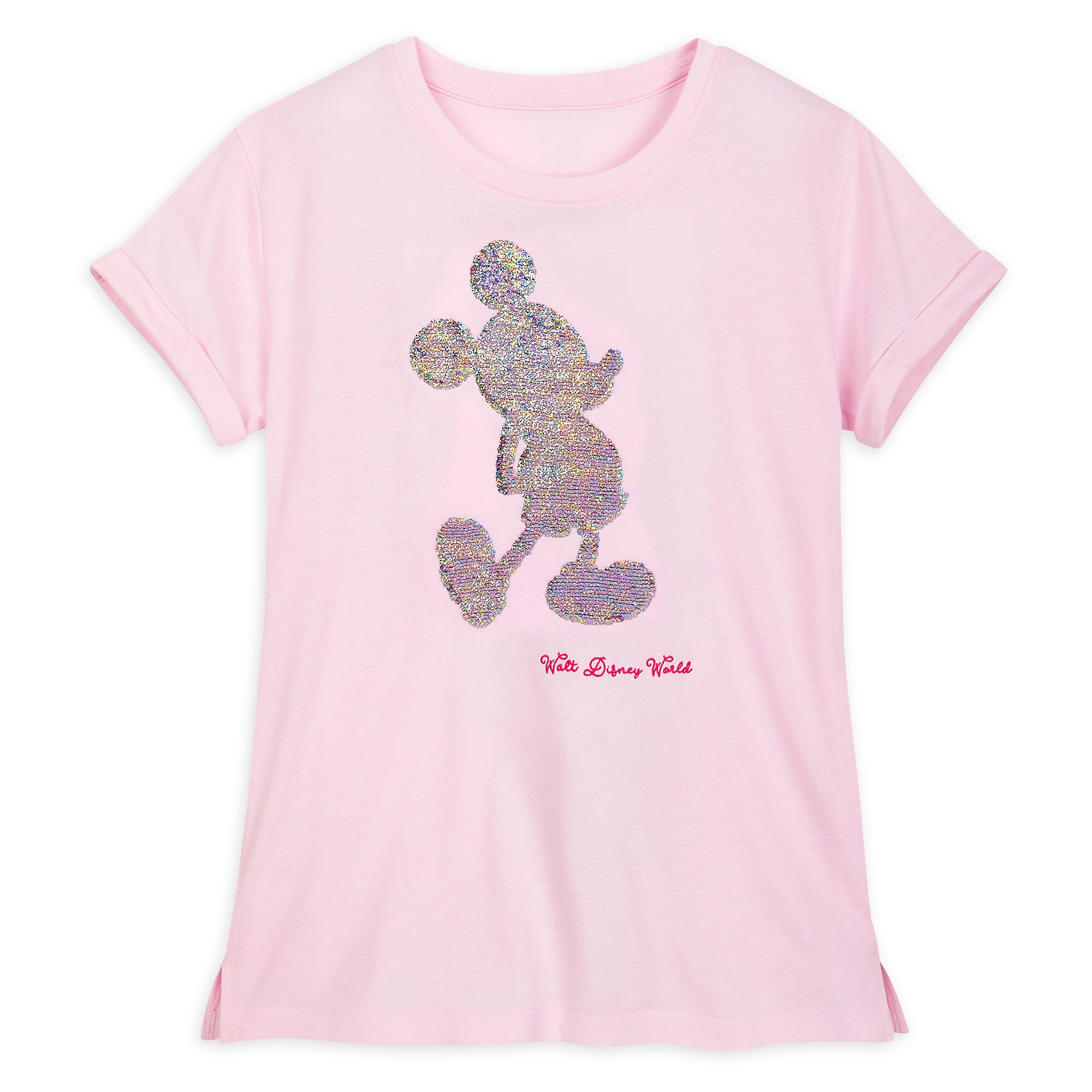 Mickey Mouse Reversible Sequin T-Shirt for Women - Walt Disney World