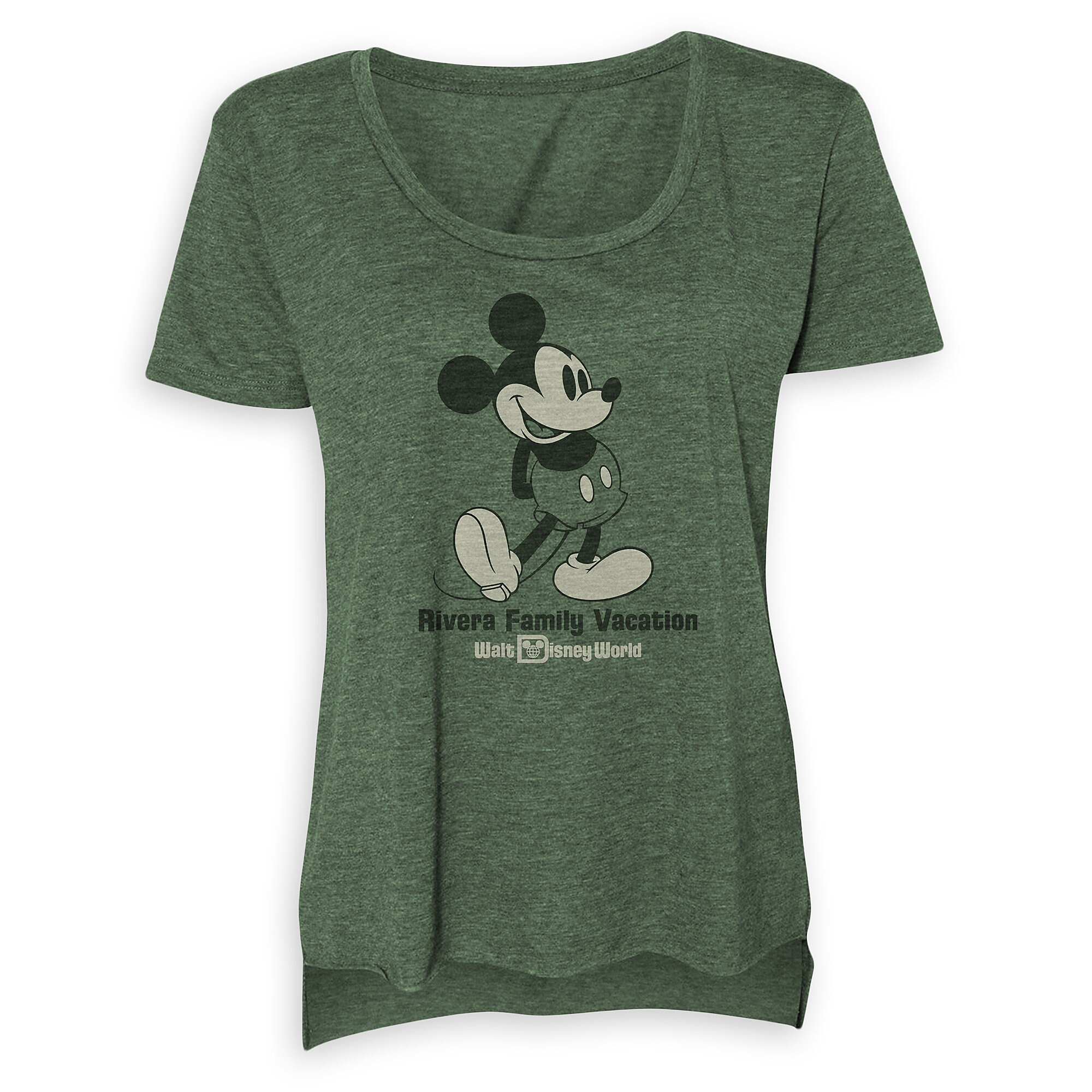 Women's Mickey Mouse Family Vacation Scoop Neck T-Shirt - Walt Disney World - Customized