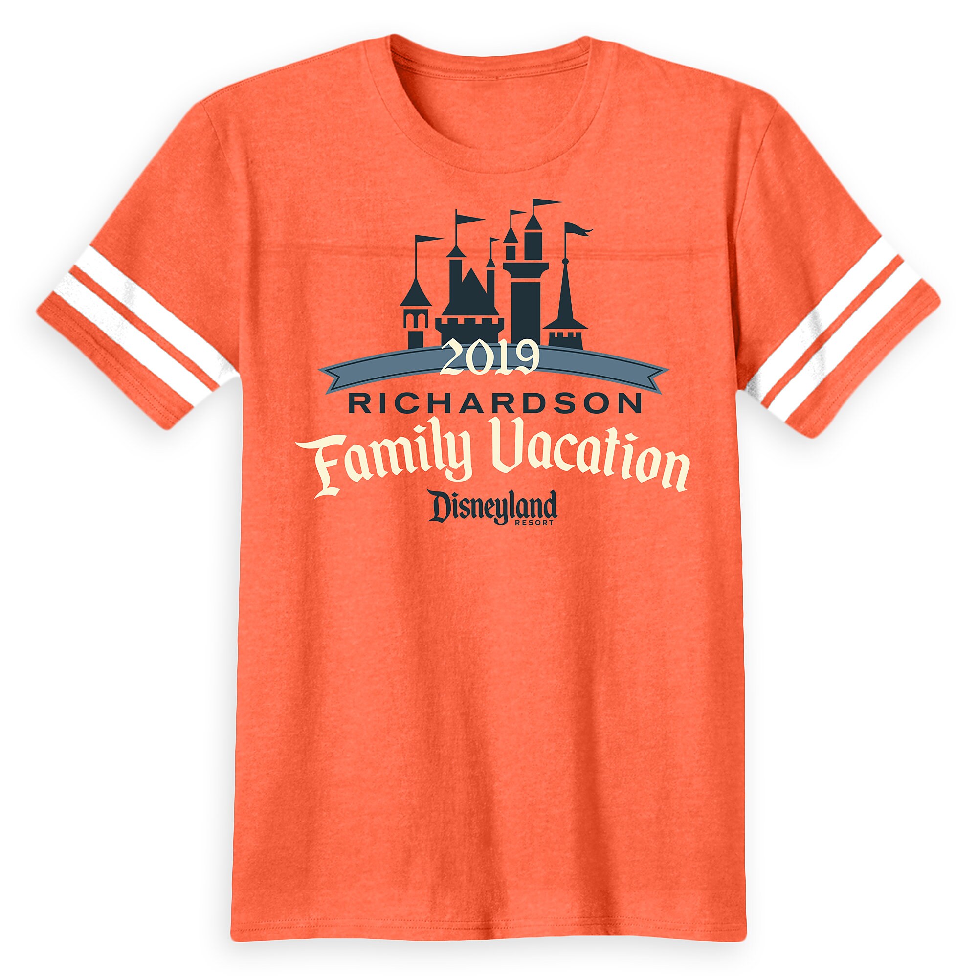 Men's Disneyland Family Vacation 2019 Football T-Shirt - Customized