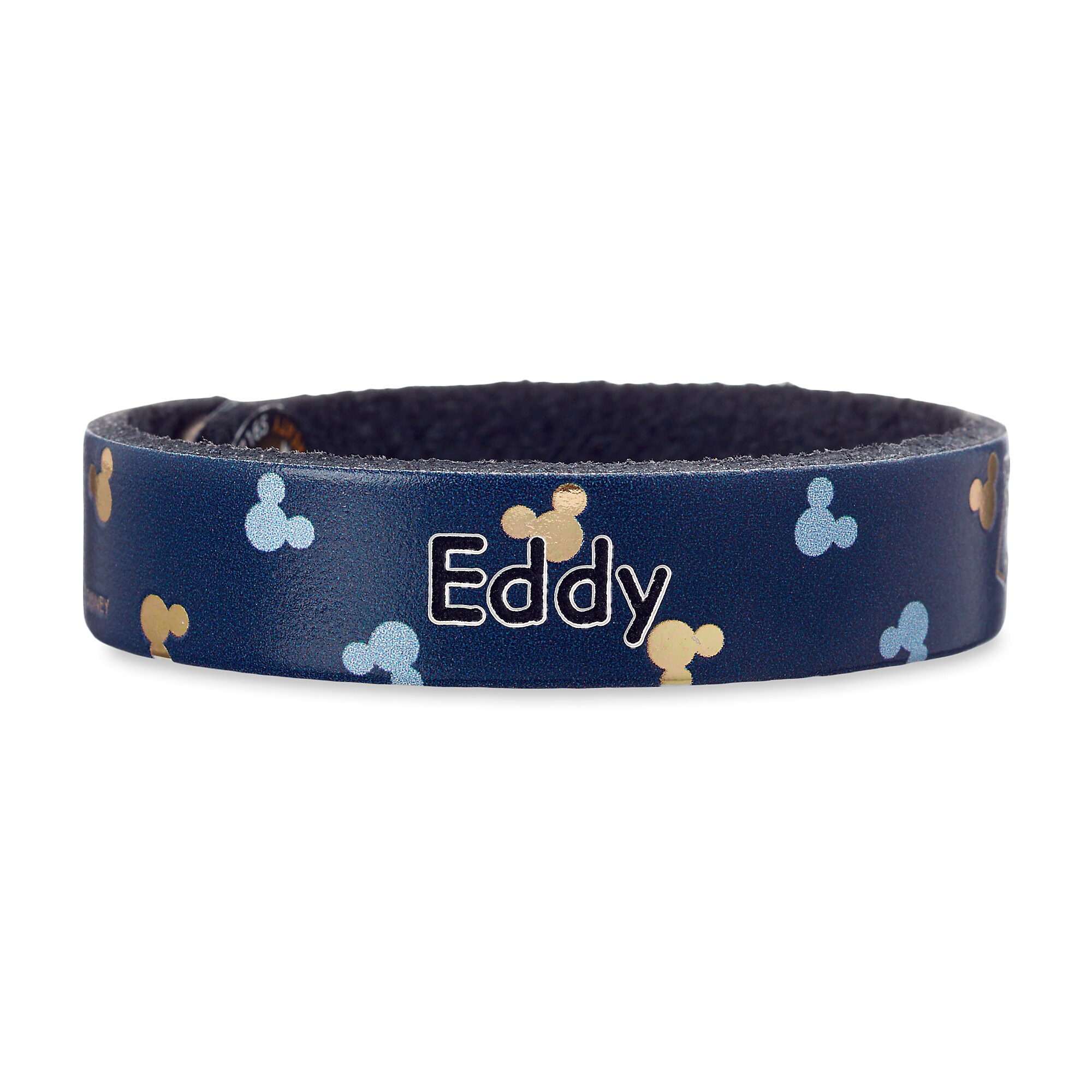 Mickey Mouse Icon Leather Bracelet - Personalizable