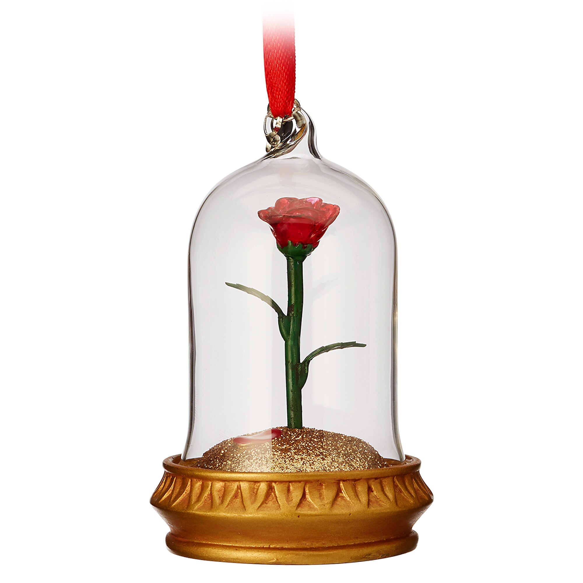 Enchanted Rose Light-Up Sketchbook Ornament - Beauty and the Beast
