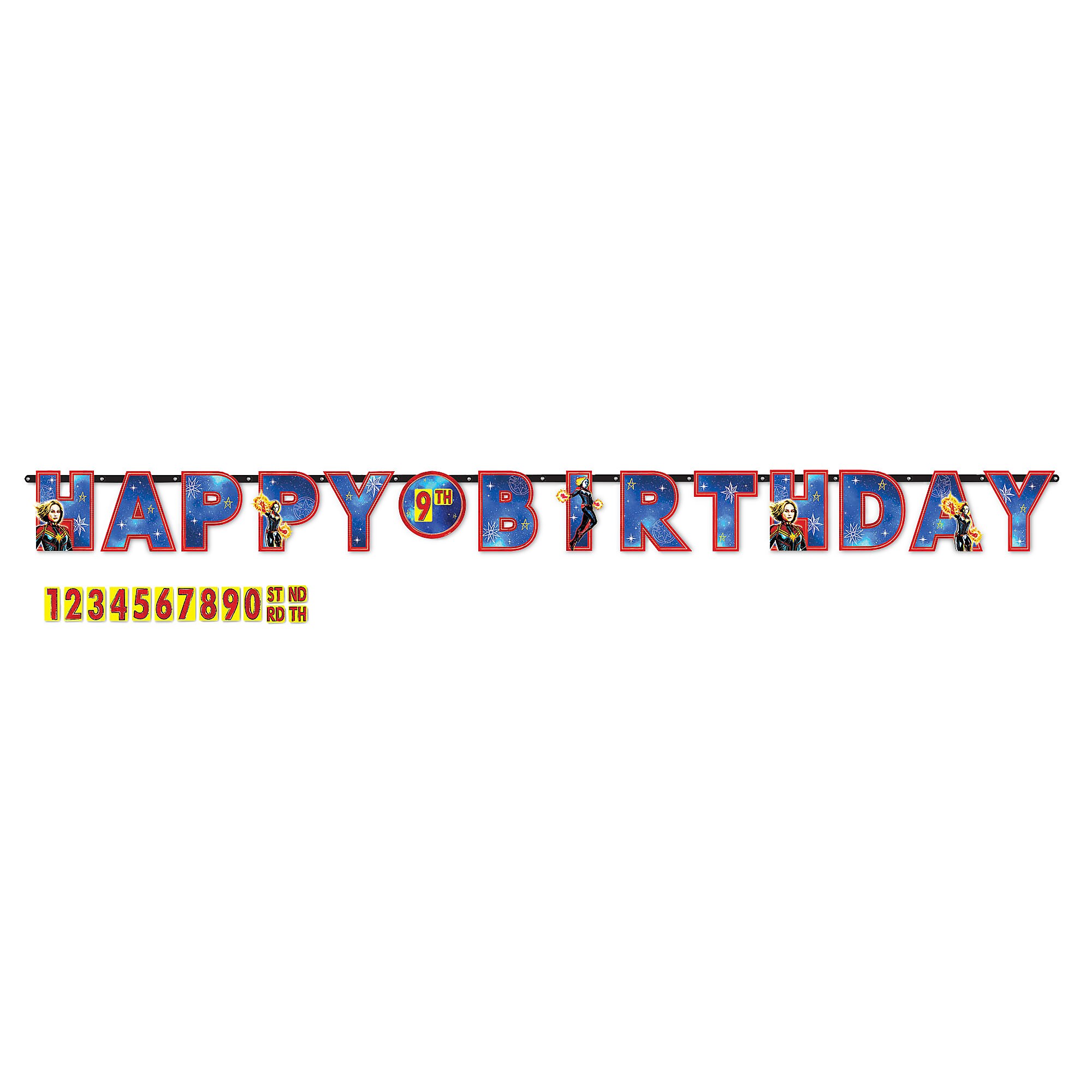 Marvel's Captain Marvel Happy Birthday Banner