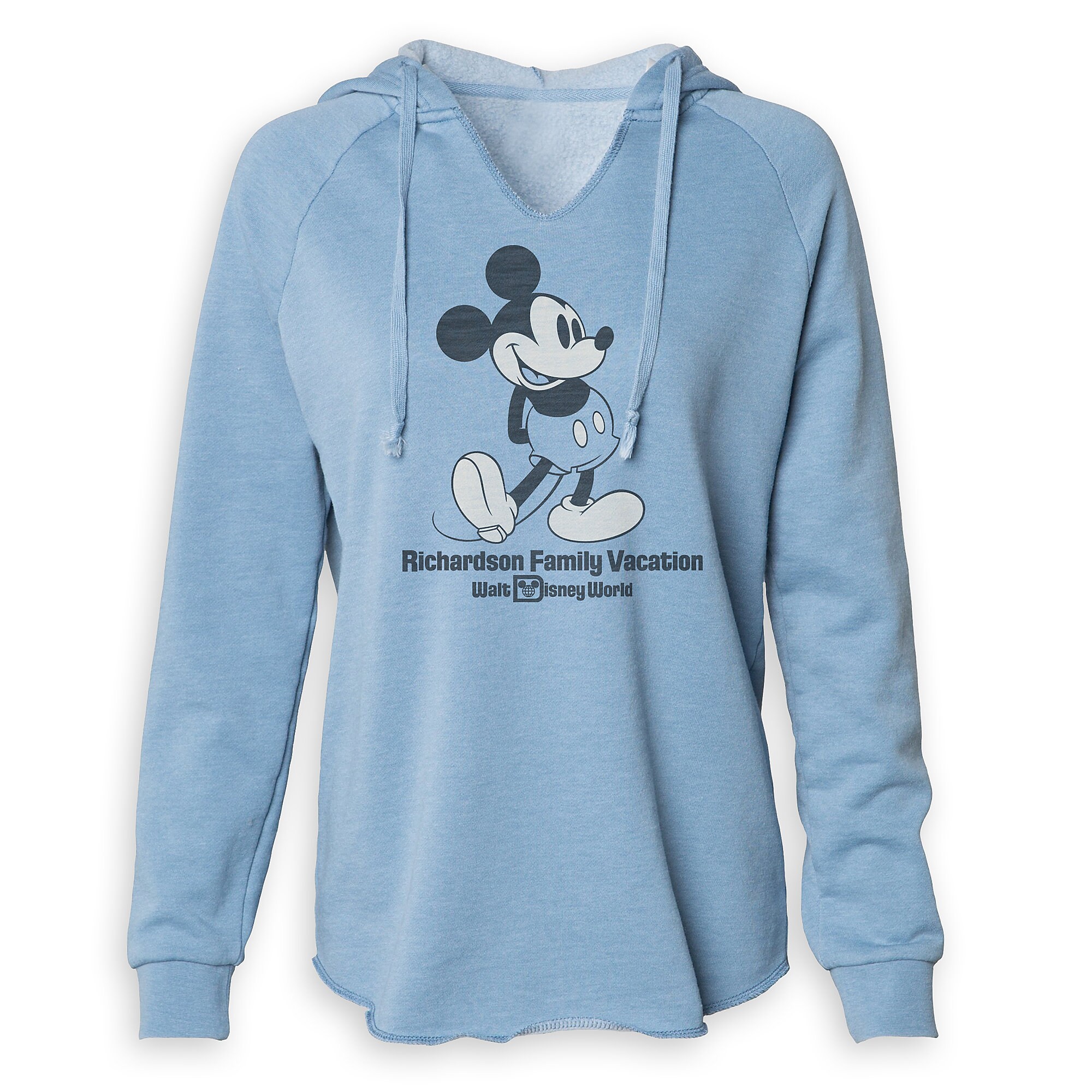 Women's Mickey Mouse Family Vacation V-Neck Pullover Hoodie - Walt Disney World - Customized
