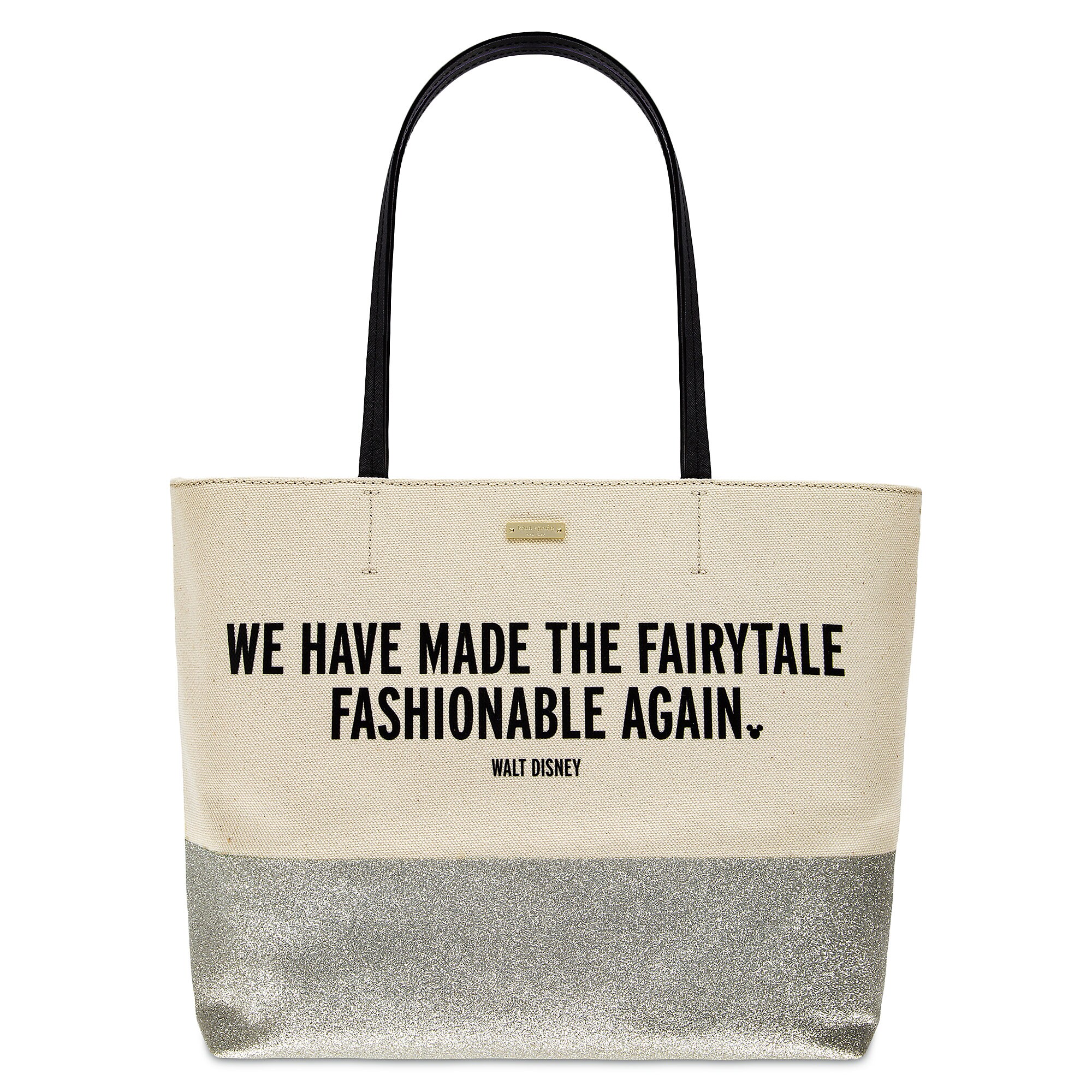 ''We Have Made the Fairytale Fashionable Again'' Canvas Glitter Tote by kate spade new york