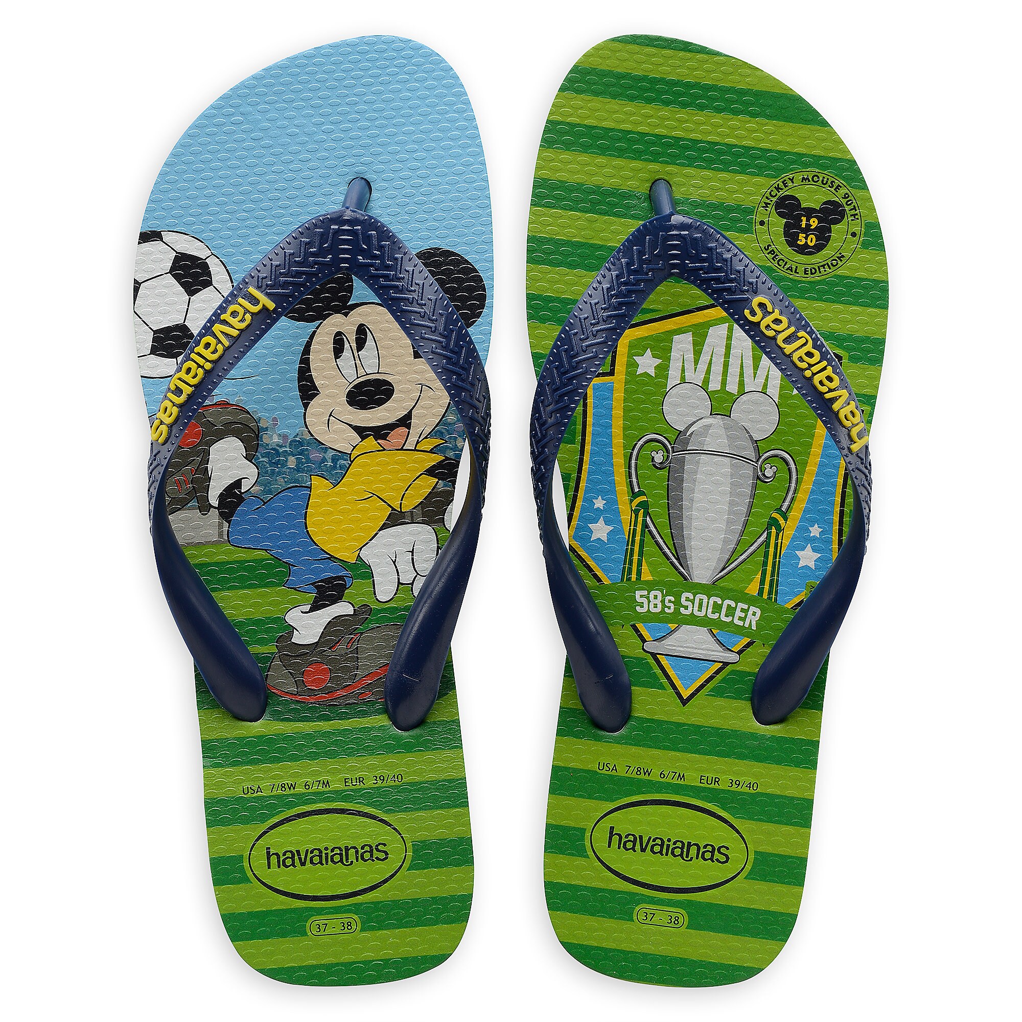 Mickey Mouse World Cup Flip Flops by Havaianas - 1950s