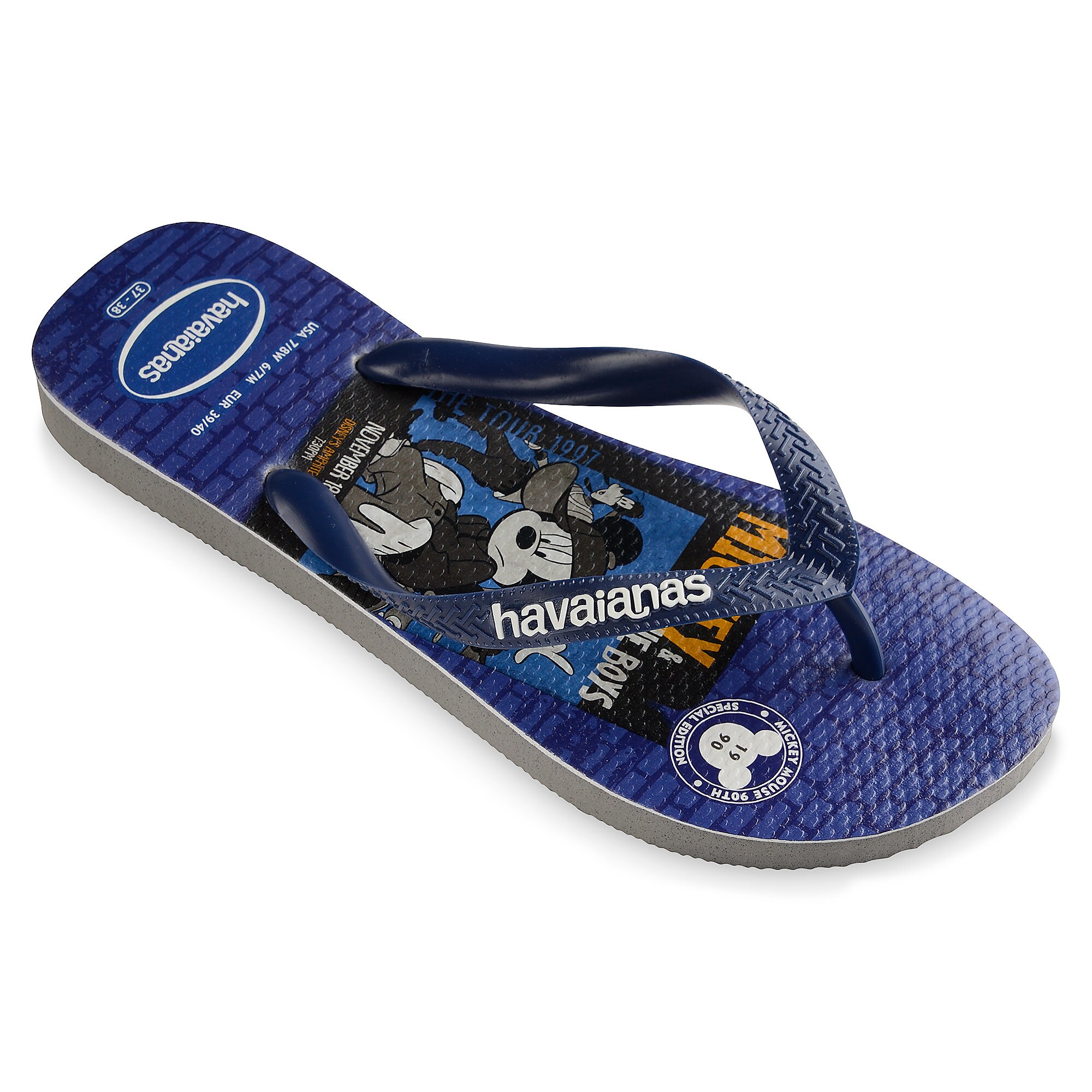 Mickey Mouse and Friends Boy Bands Flip Flops for Adults by Havaianas - 1990s
