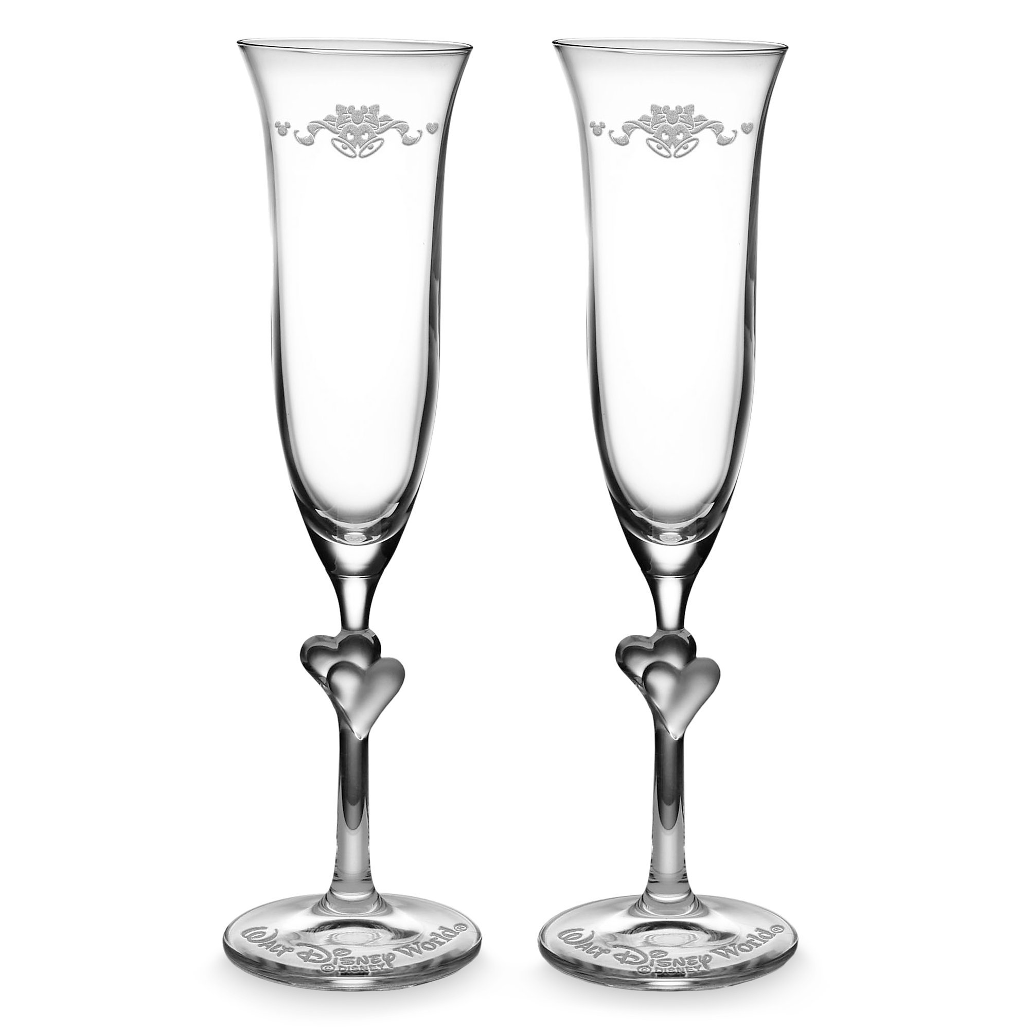 Walt Disney World Glass Flutes by Arribas - Personalizable
