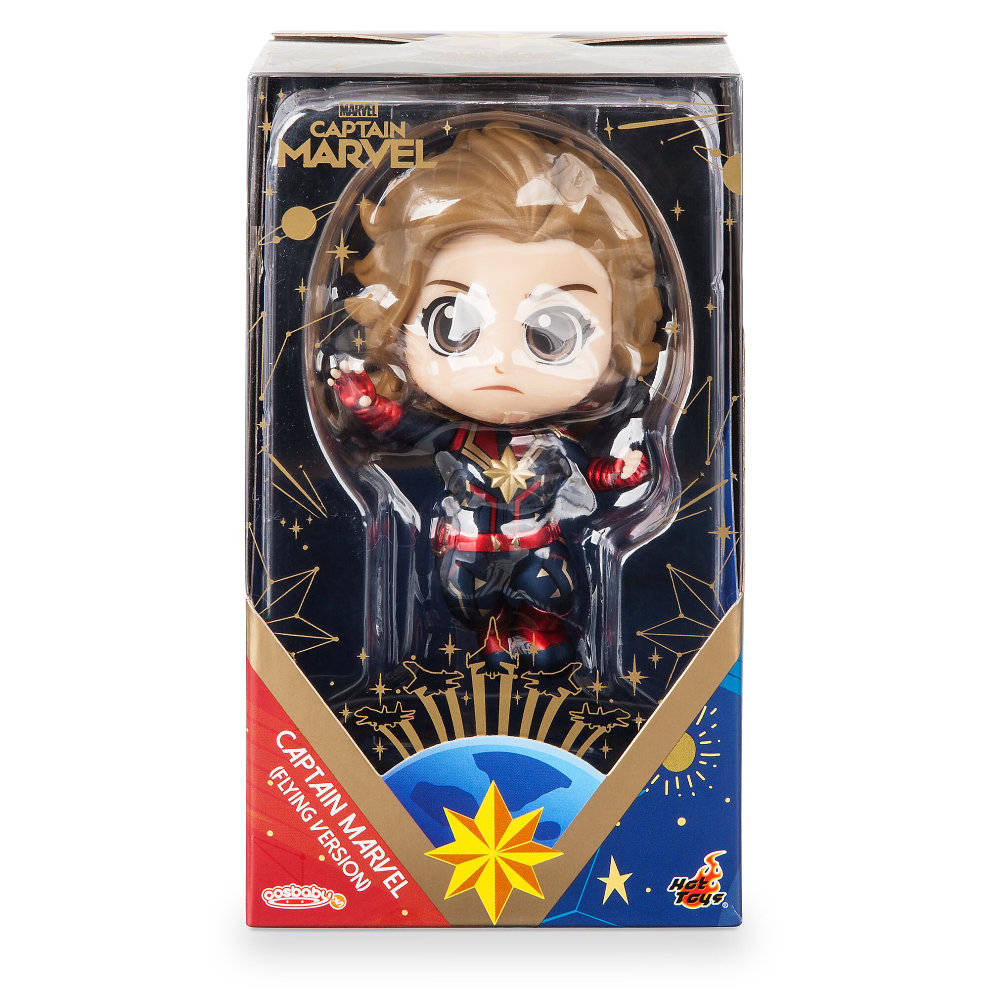 Marvel's Captain Marvel Cosbaby Bobble-Head Figure by Hot Toys - Flying Version