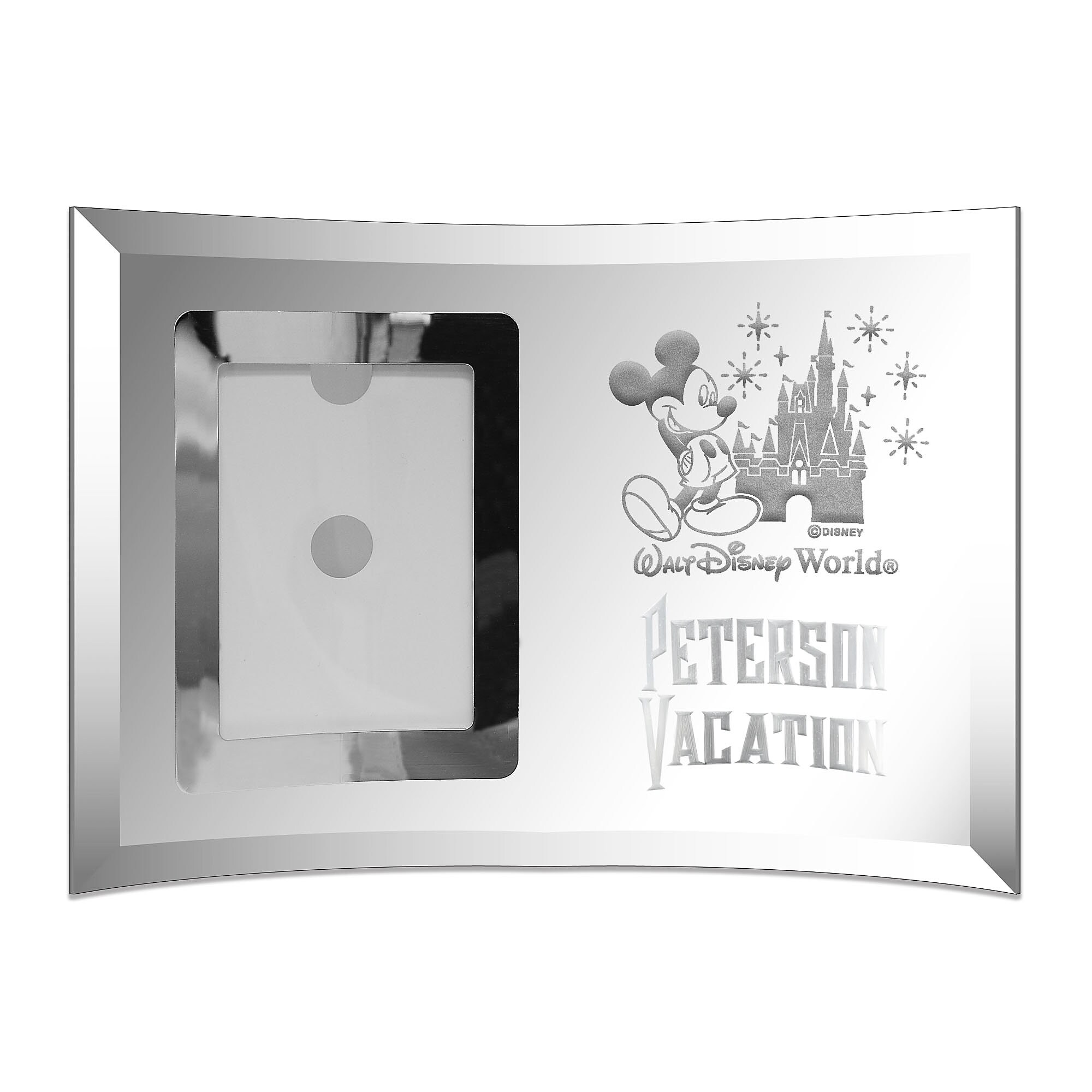 Walt Disney World Glass Frame by Arribas - Small - Personalizable
