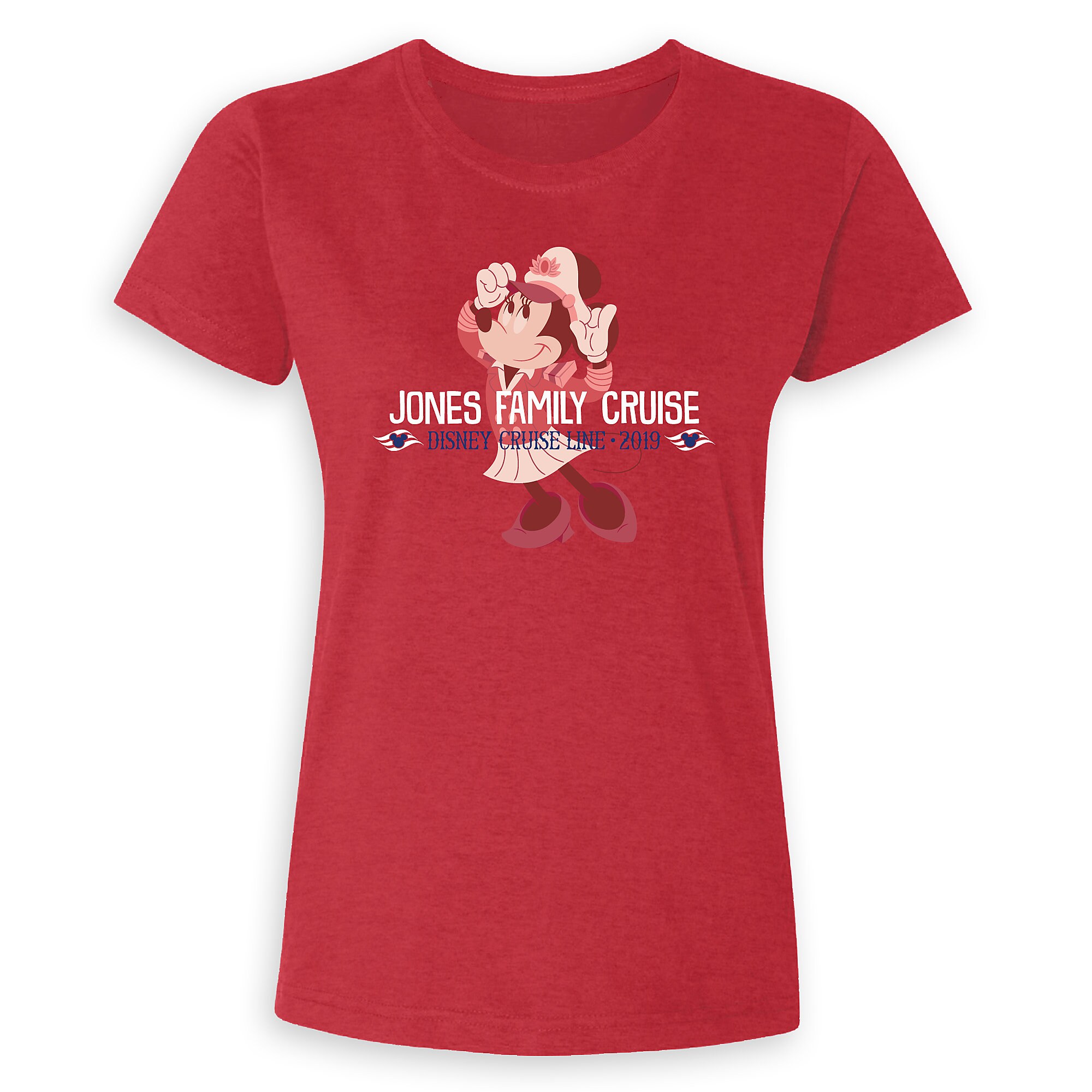Ladies' Captain Minnie Mouse Disney Cruise Line Family Cruise 2019 T-Shirt - Customized