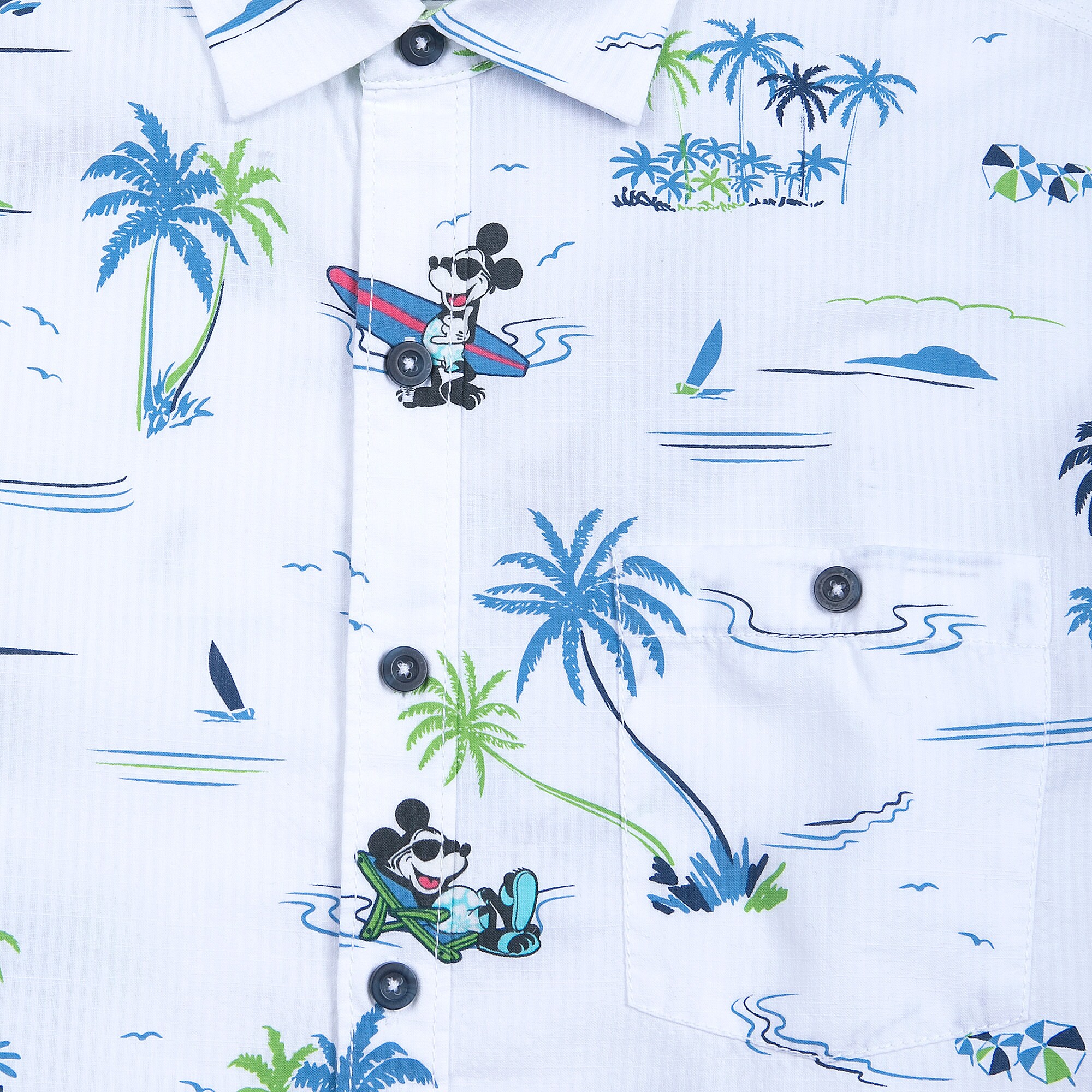 Mickey Mouse Button Shirt for Men by Tommy Bahama - White
